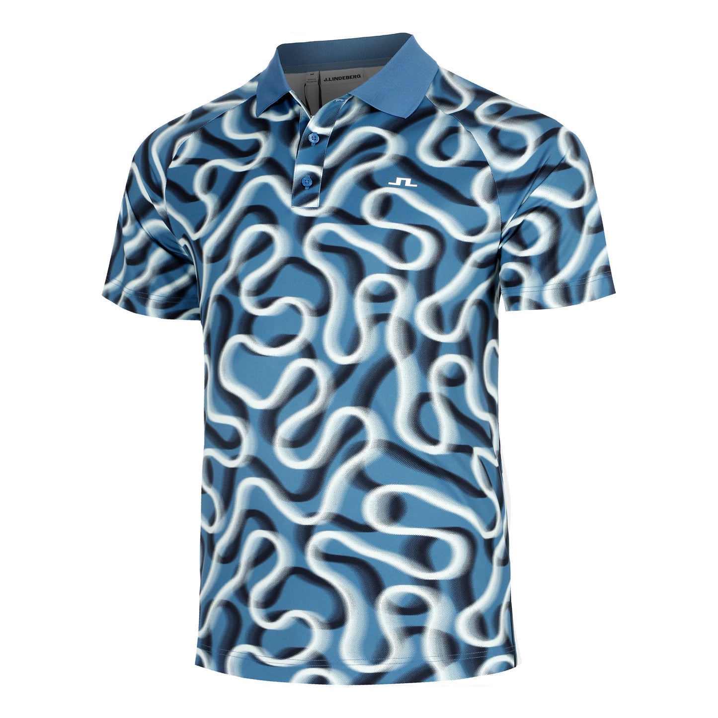JLindeberg Paul Print  Polo Heren-blauw