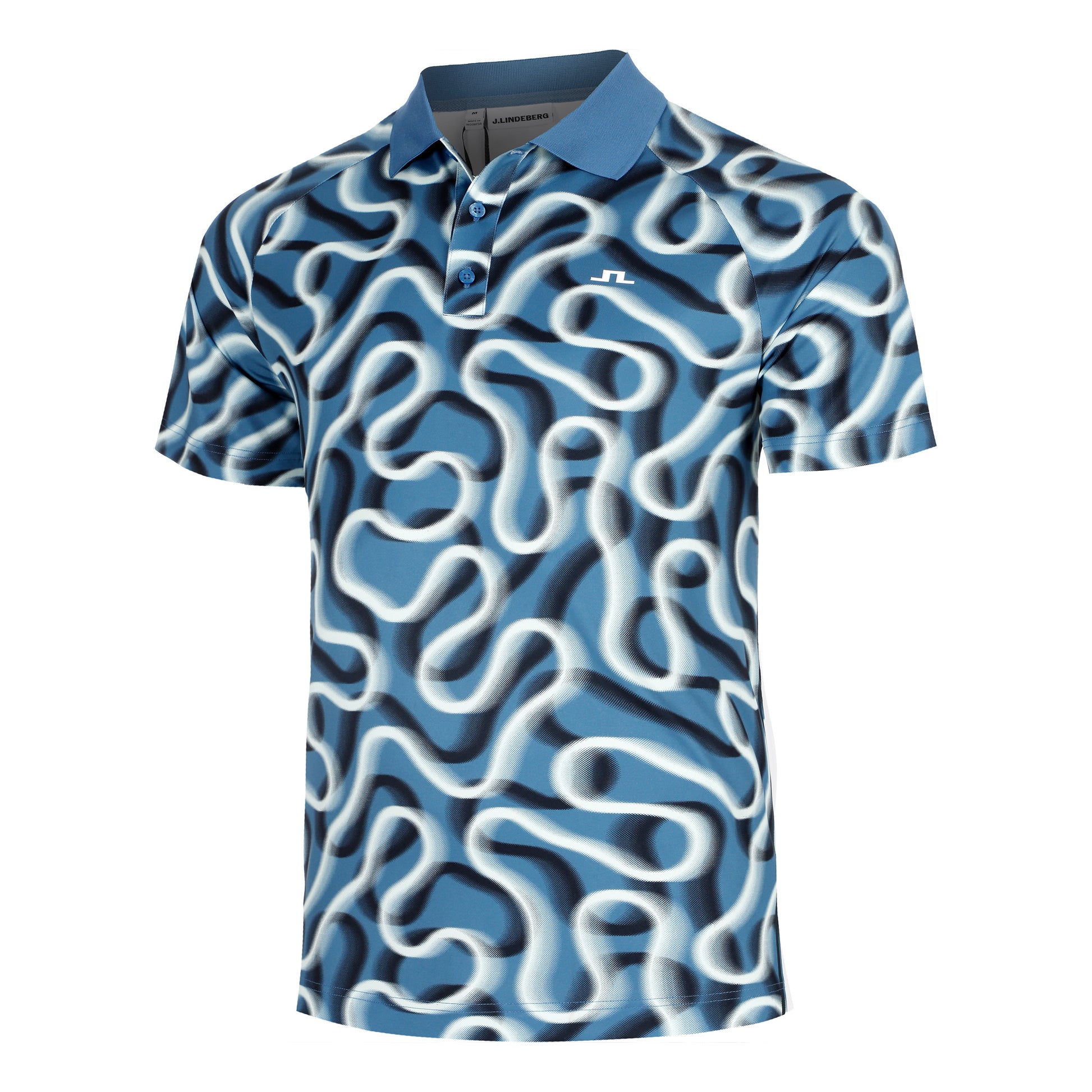 JLindeberg Paul Print  Polo Heren-blauw