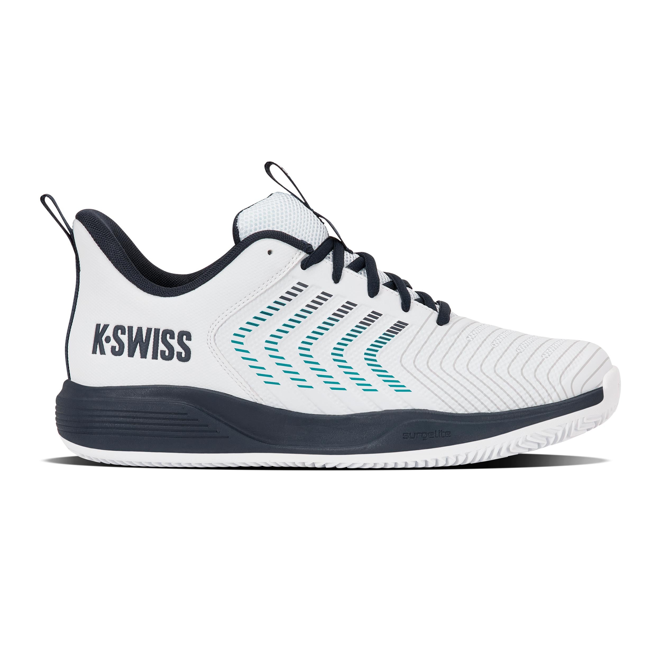 K-Swiss Ultrashot Light Gravelschoen Heren - wit, donkerblauw