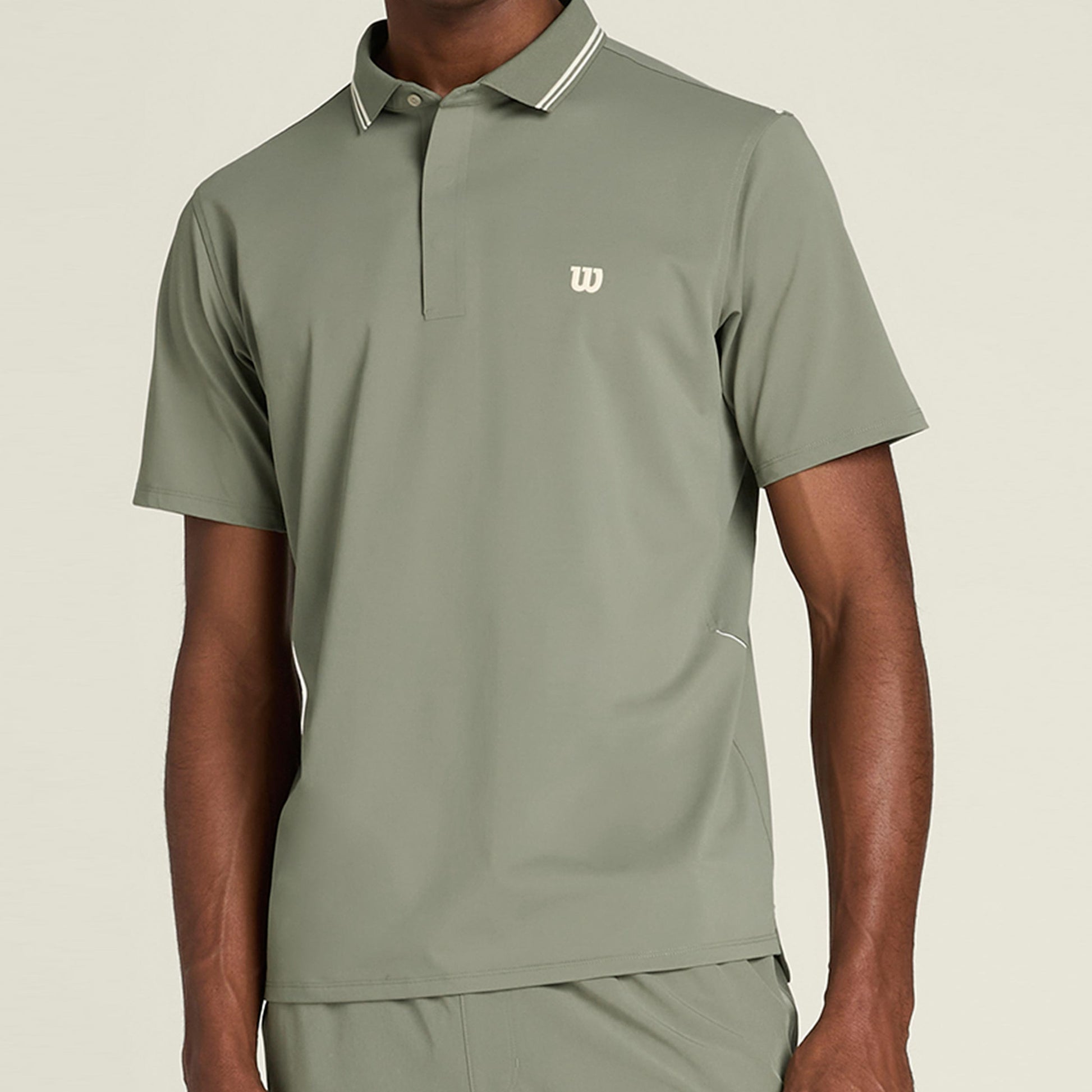 Wilson Challengers Technical Polo Heren-olijf