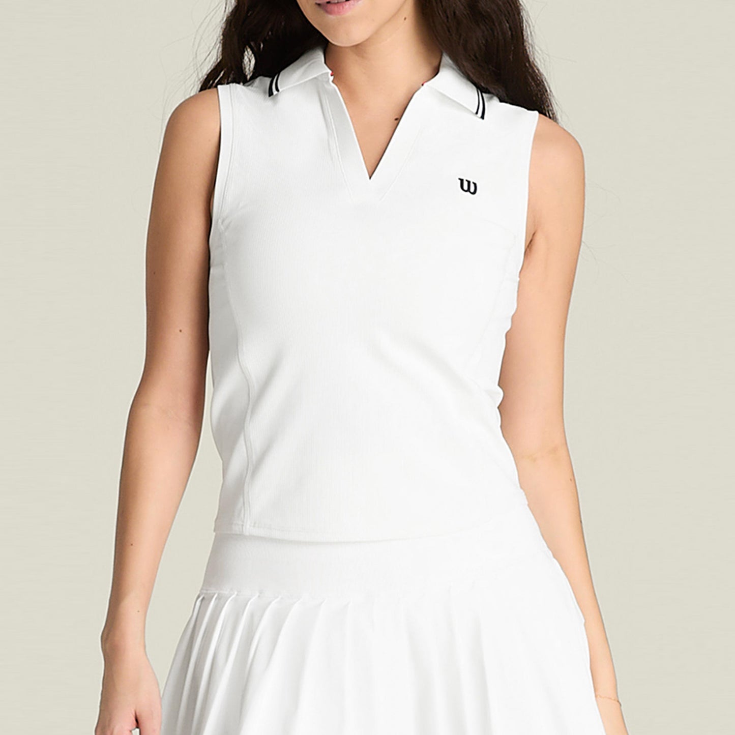 Wilson Rib Polo Dames-wit