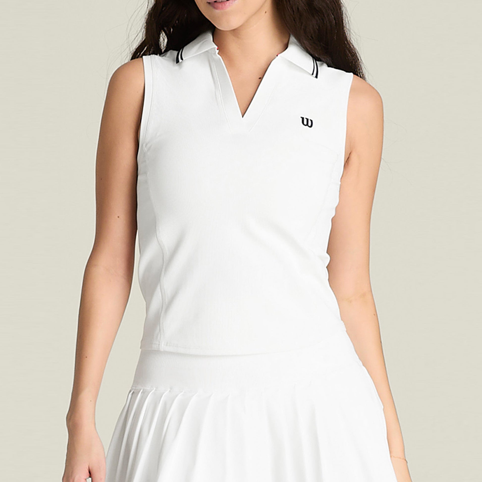 Wilson Rib Polo Dames-wit