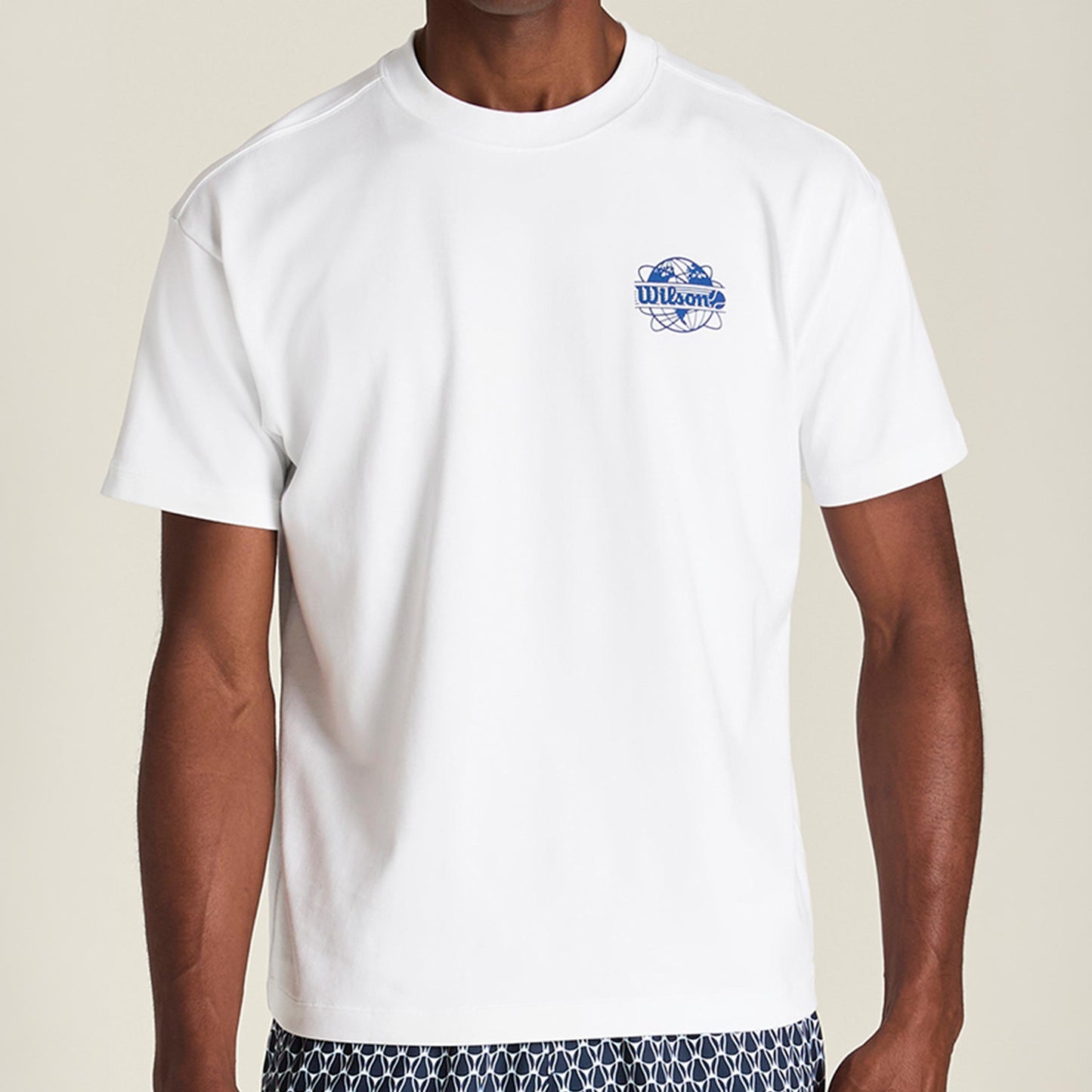 Wilson Wilson Classic T-shirt Heren - wit, lichtblauw