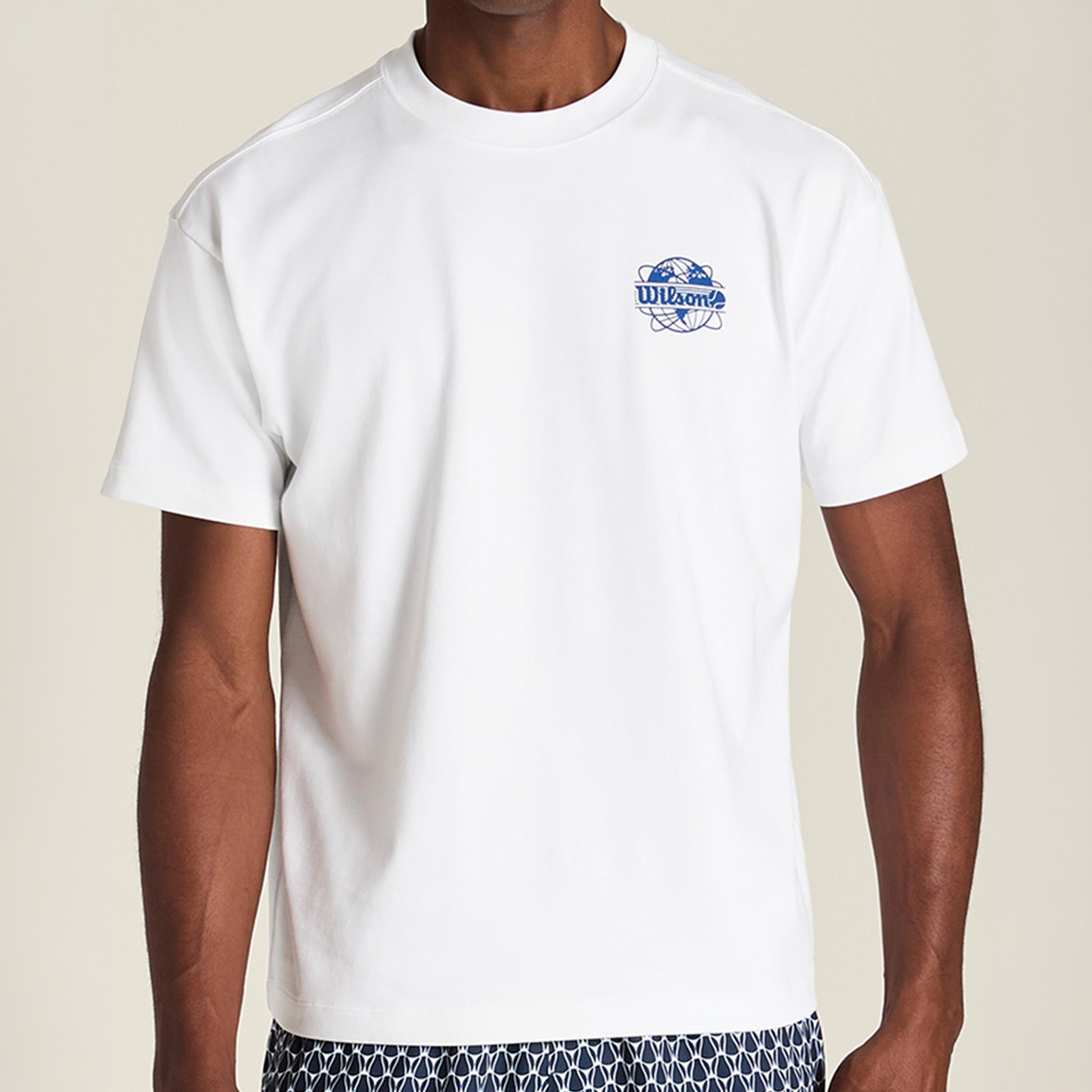 Wilson Wilson Classic T-shirt Heren - wit, lichtblauw