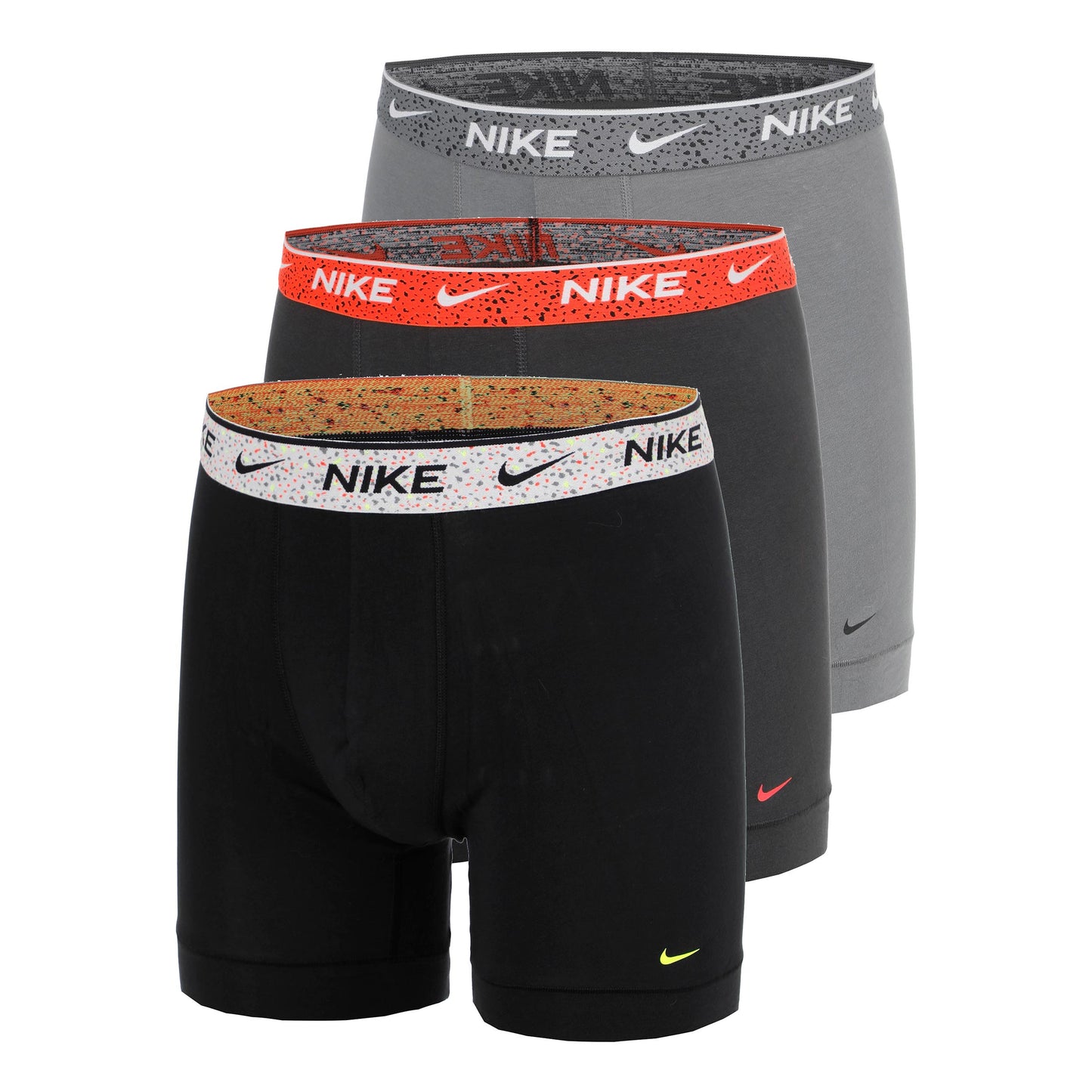 Nike Essential Cotton Stretch Boxer Brief Boxershort - Verpakking 3 stuks Heren-zwart, antraciet