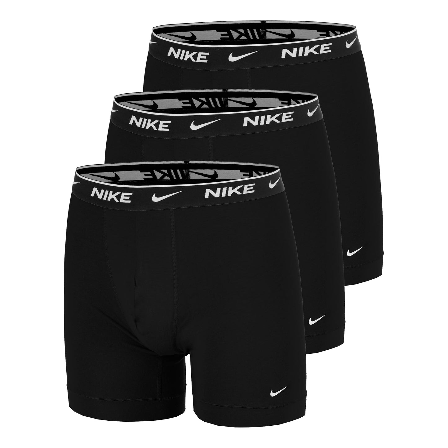 Nike Essential Cotton Stretch Boxer Brief Boxershort - Verpakking 3 stuks Heren-zwart, zwart