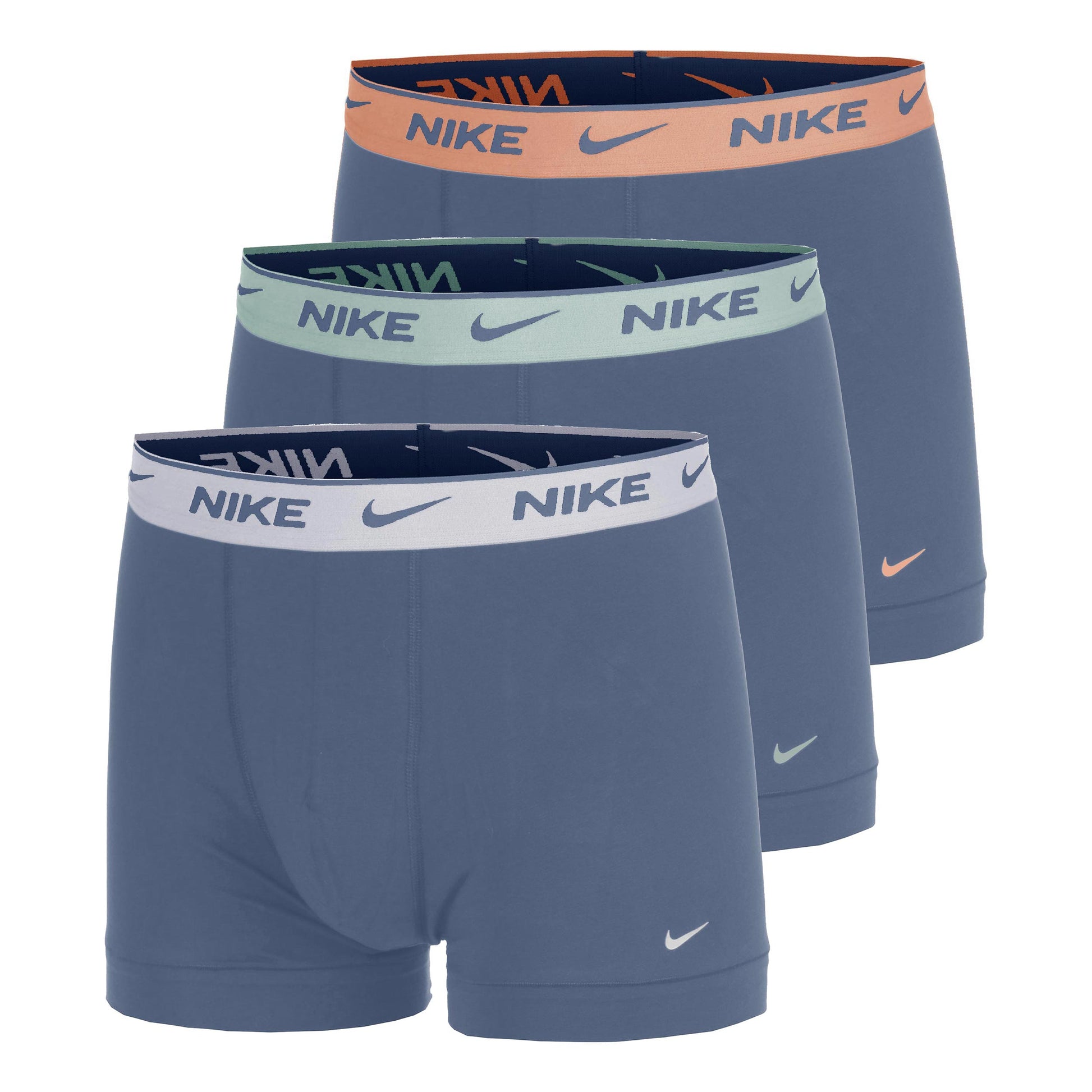 Nike Essential Cotton Stretch Trunk Boxershort Verpakking 3 stuks Heren - blauw, oranje