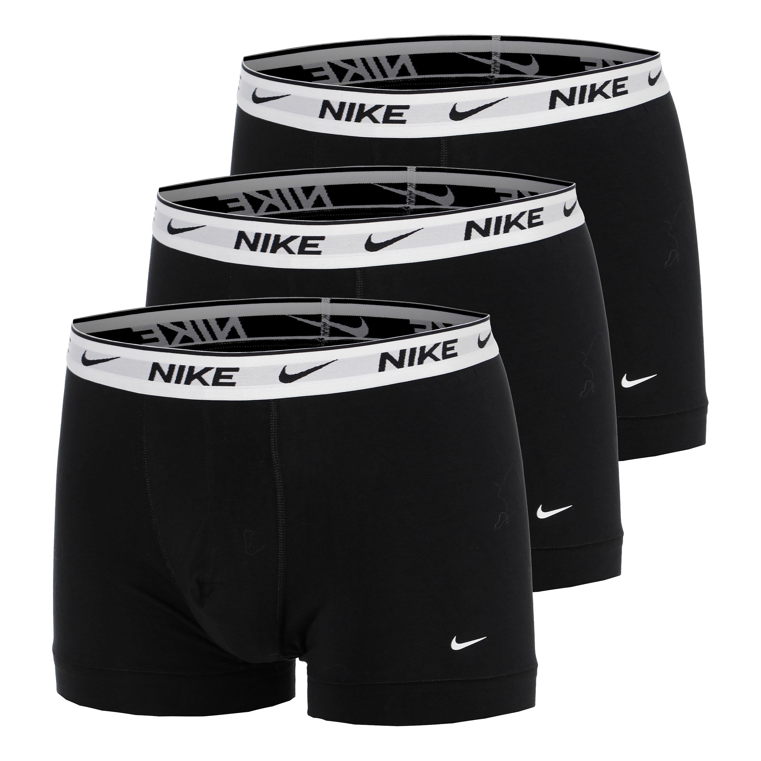Nike Essential Cotton Stretch Trunk Boxershort Verpakking 3 stuks Heren - zwart, wit