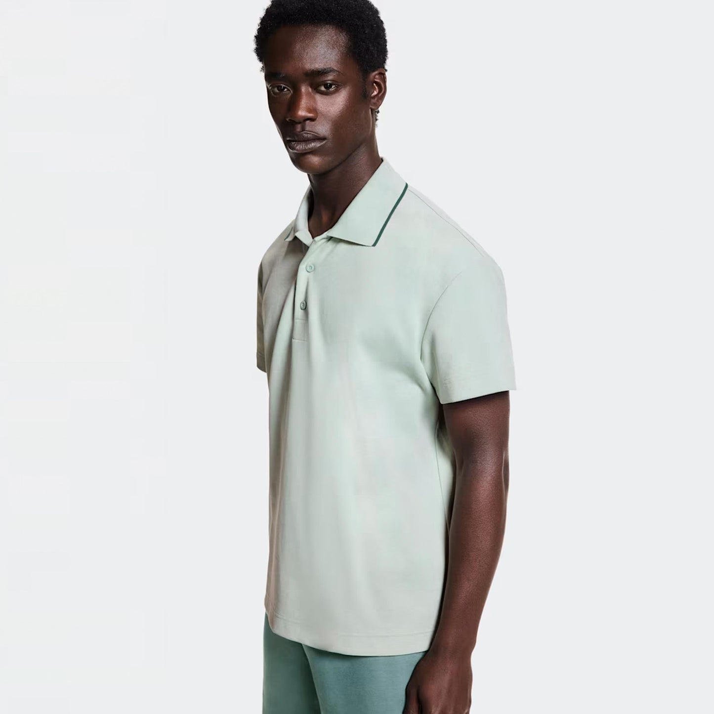 On Courtside Polo Heren - mint, salie