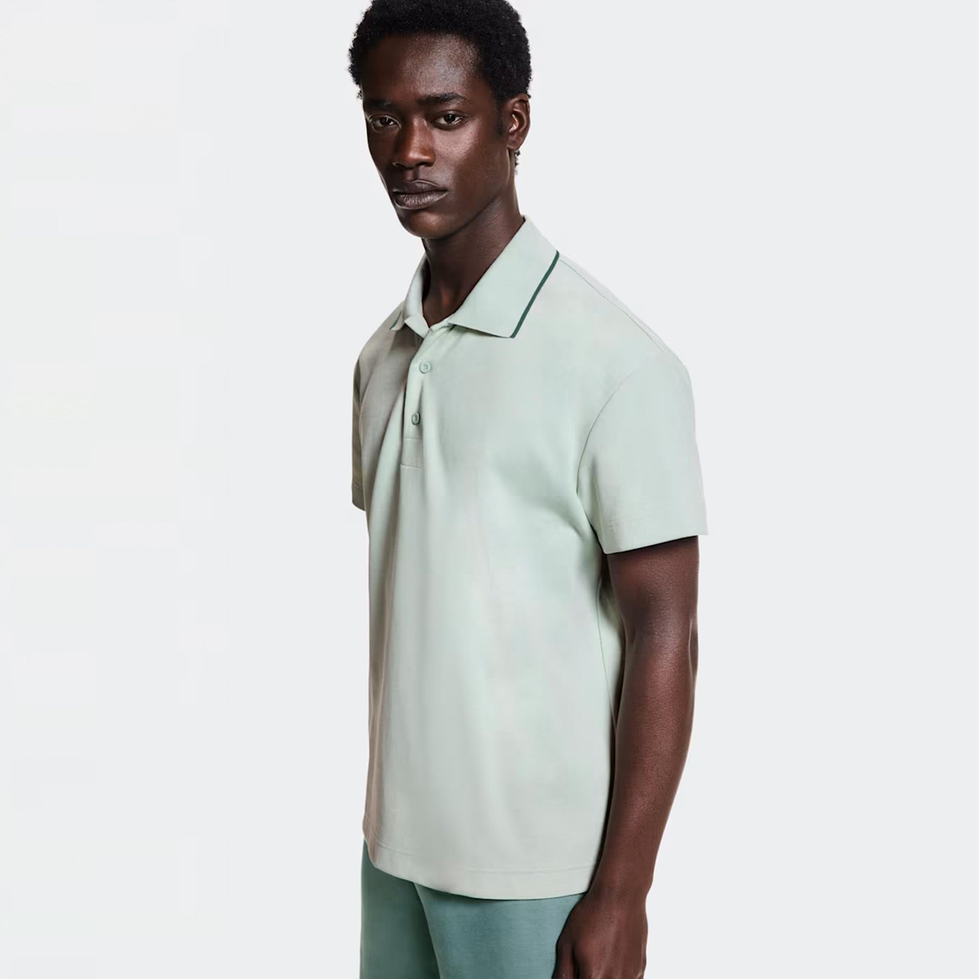 On Courtside Polo Heren - mint, salie