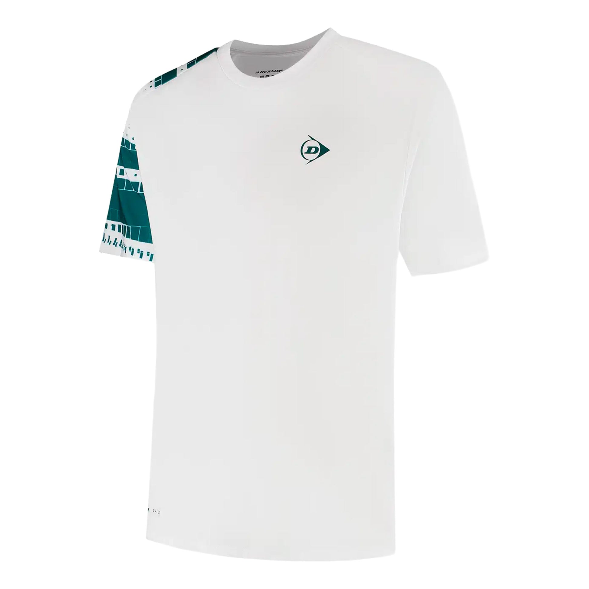 Dunlop T-shirt Heren-wit, donkergroen