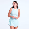 Paris Weave Tanktop Dames - lichtblauw, wit