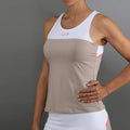 Bloom Tanktop Dames-beige, wit