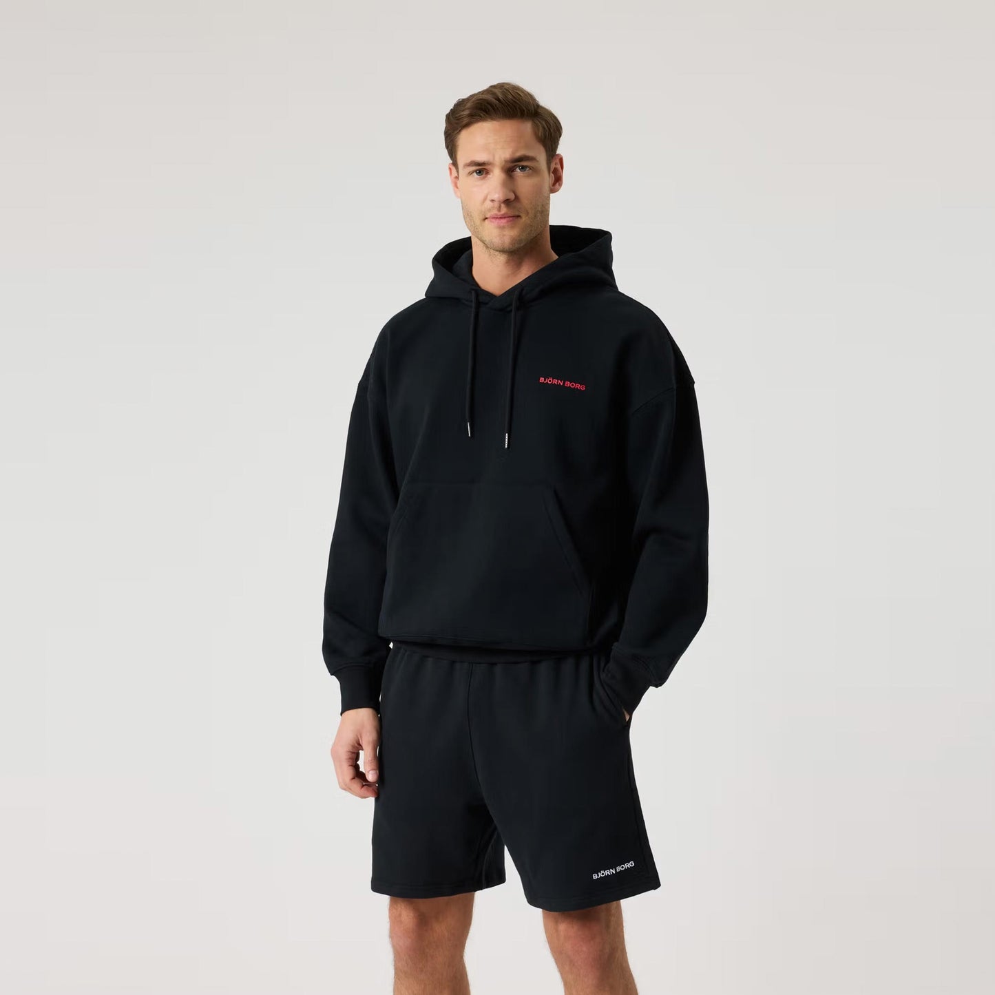 Björn Borg Borg Oversized Sweater met capuchon Heren - zwart