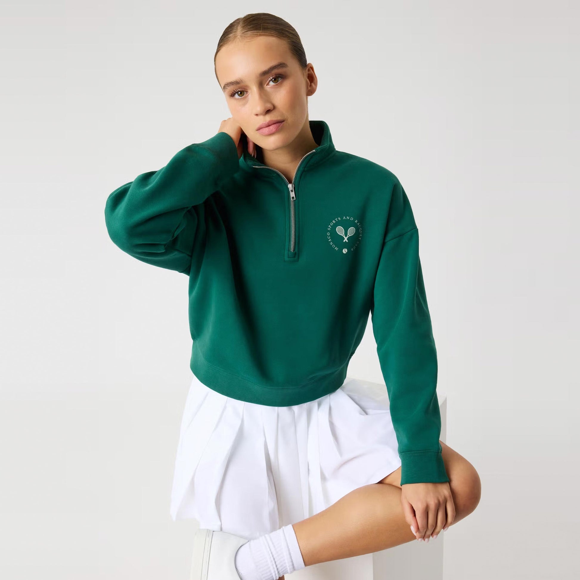 Björn Borg Borg Halfzip Sweatshirt Dames - groen