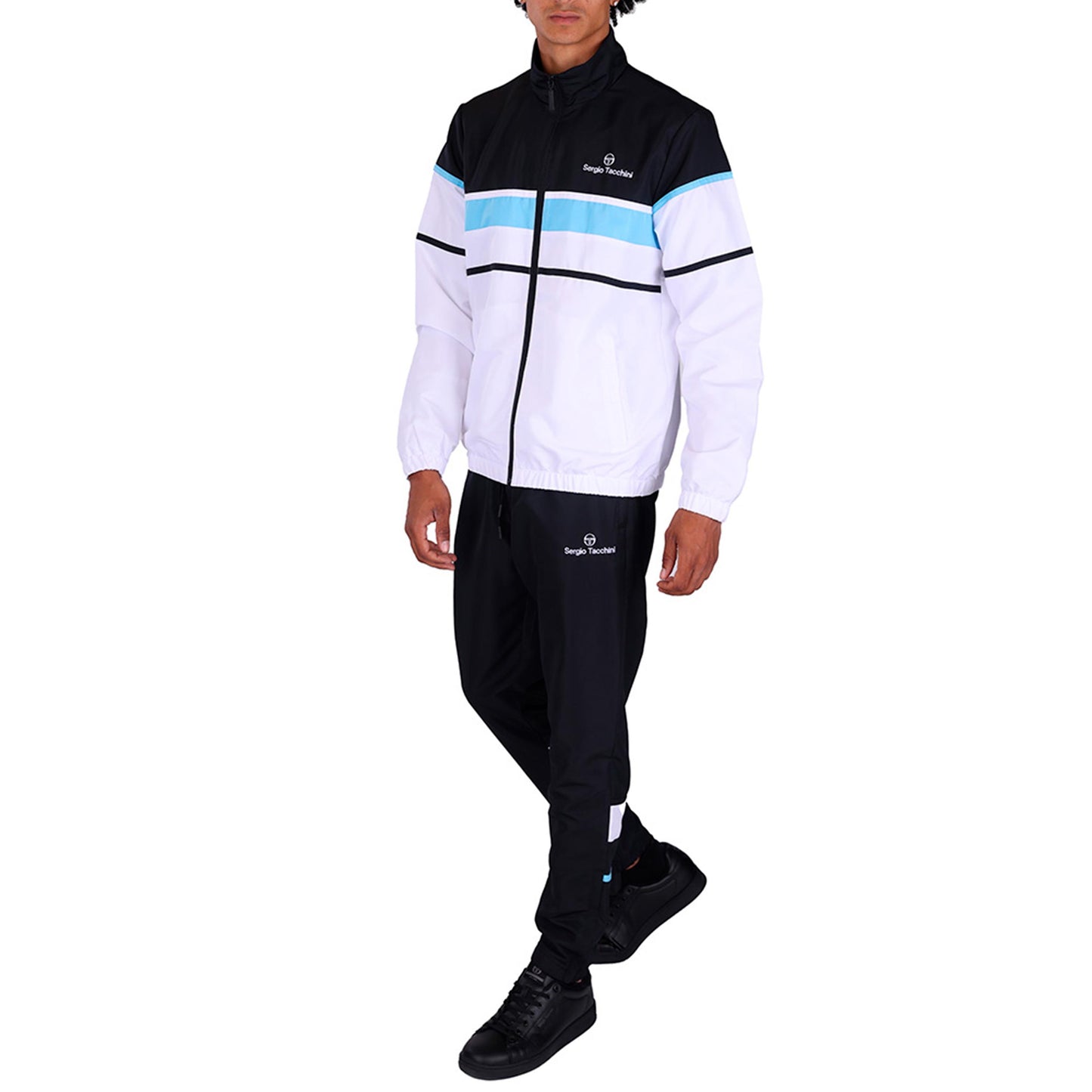 Sergio Tacchini Scorpione Trainingspak Heren - zwart, wit