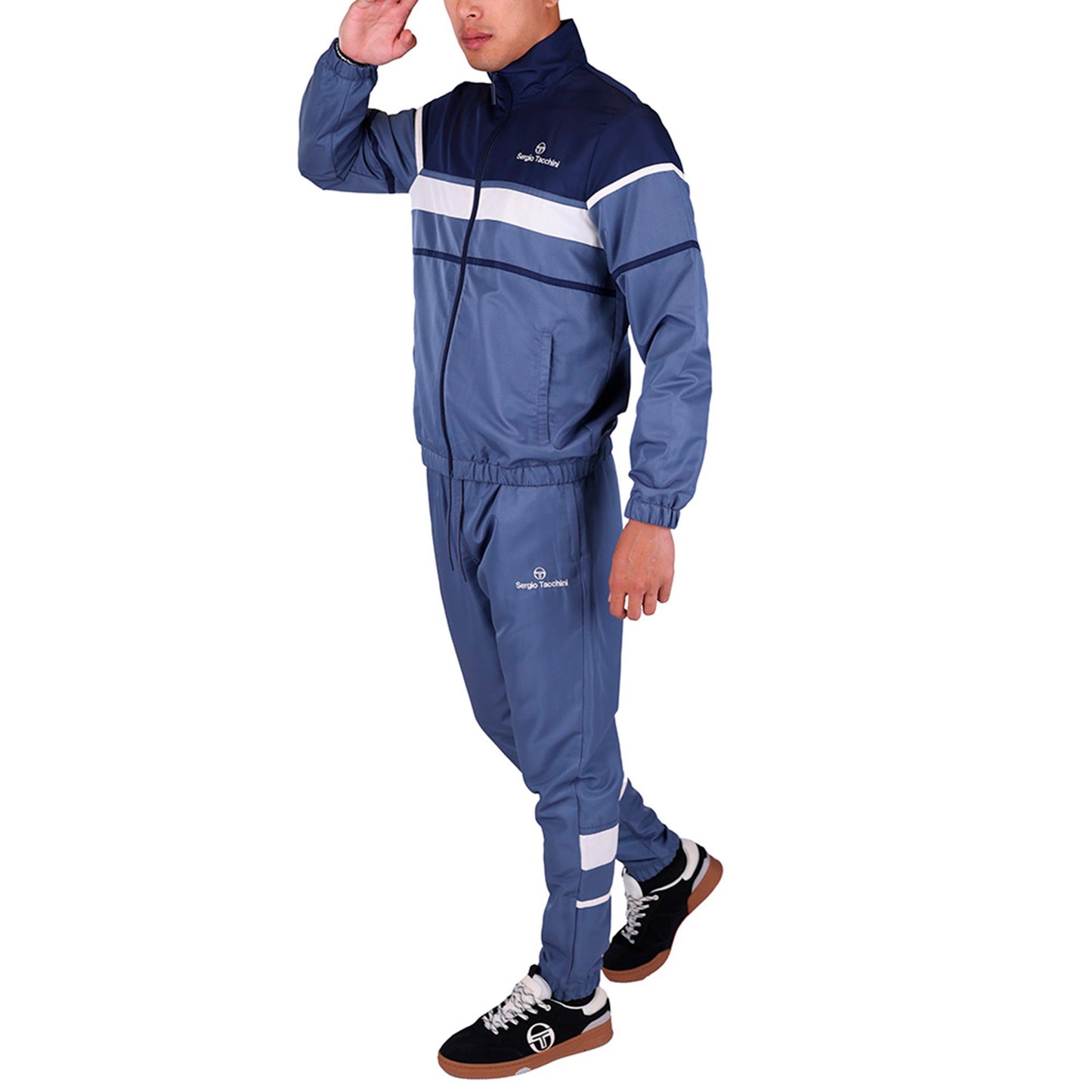 Sergio Tacchini Scorpione Trainingspak Heren - blaugrau, donkerblauw