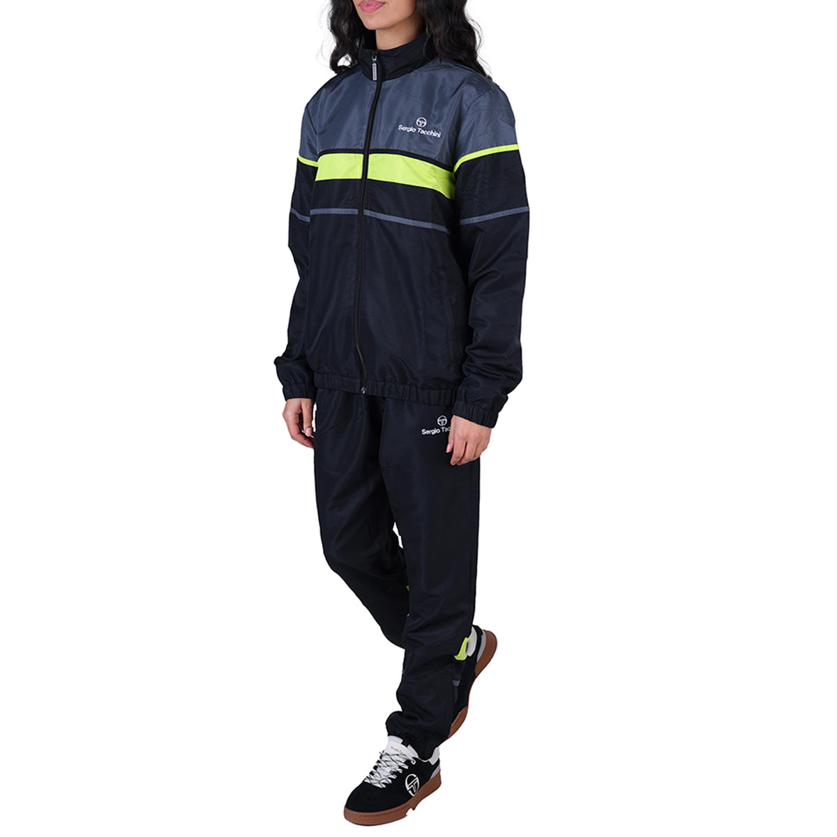 Sergio Tacchini Scorpione Trainingspak Heren - zwart, grijs