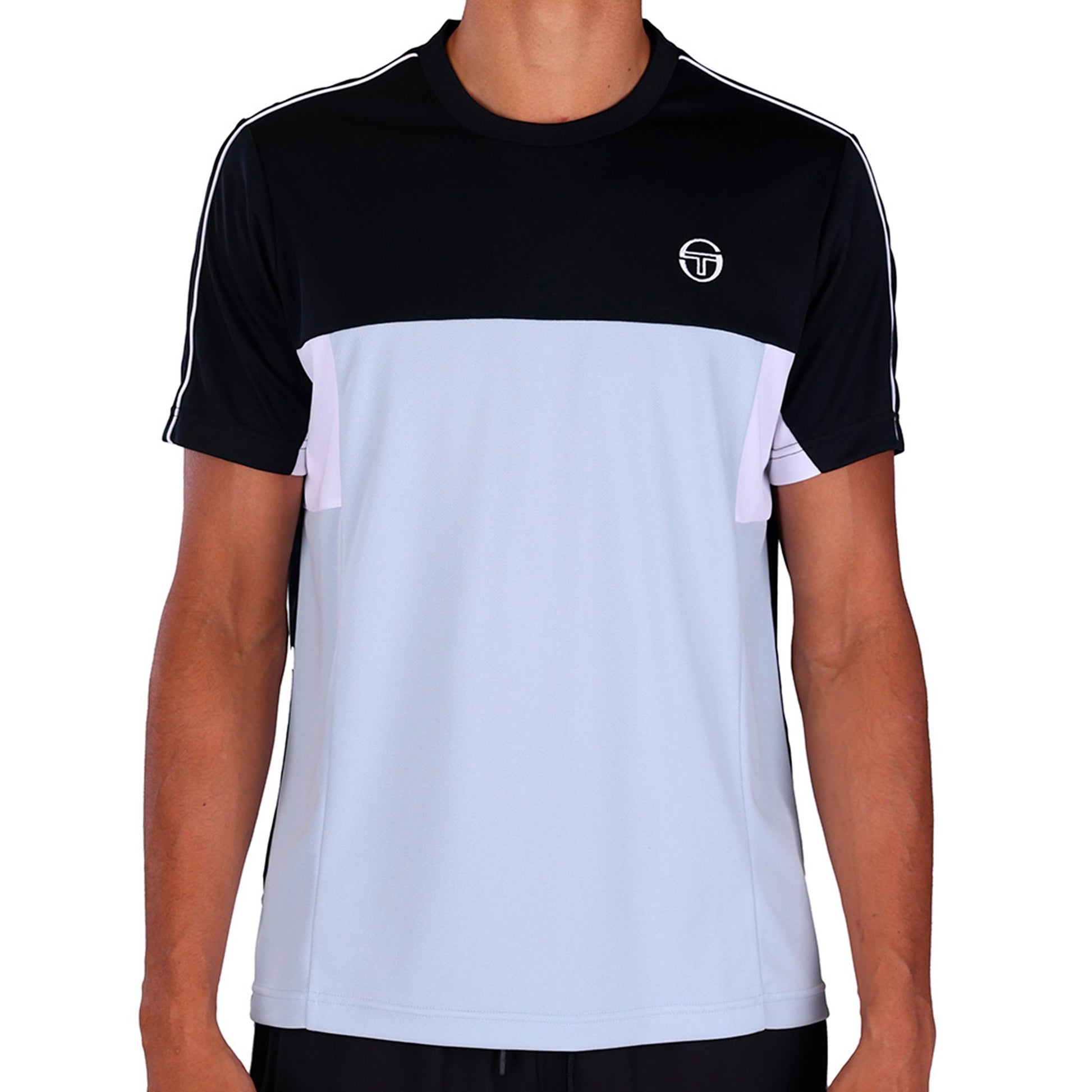 Sergio Tacchini Caspio PL T-shirt Heren - zwart, lichtblauw