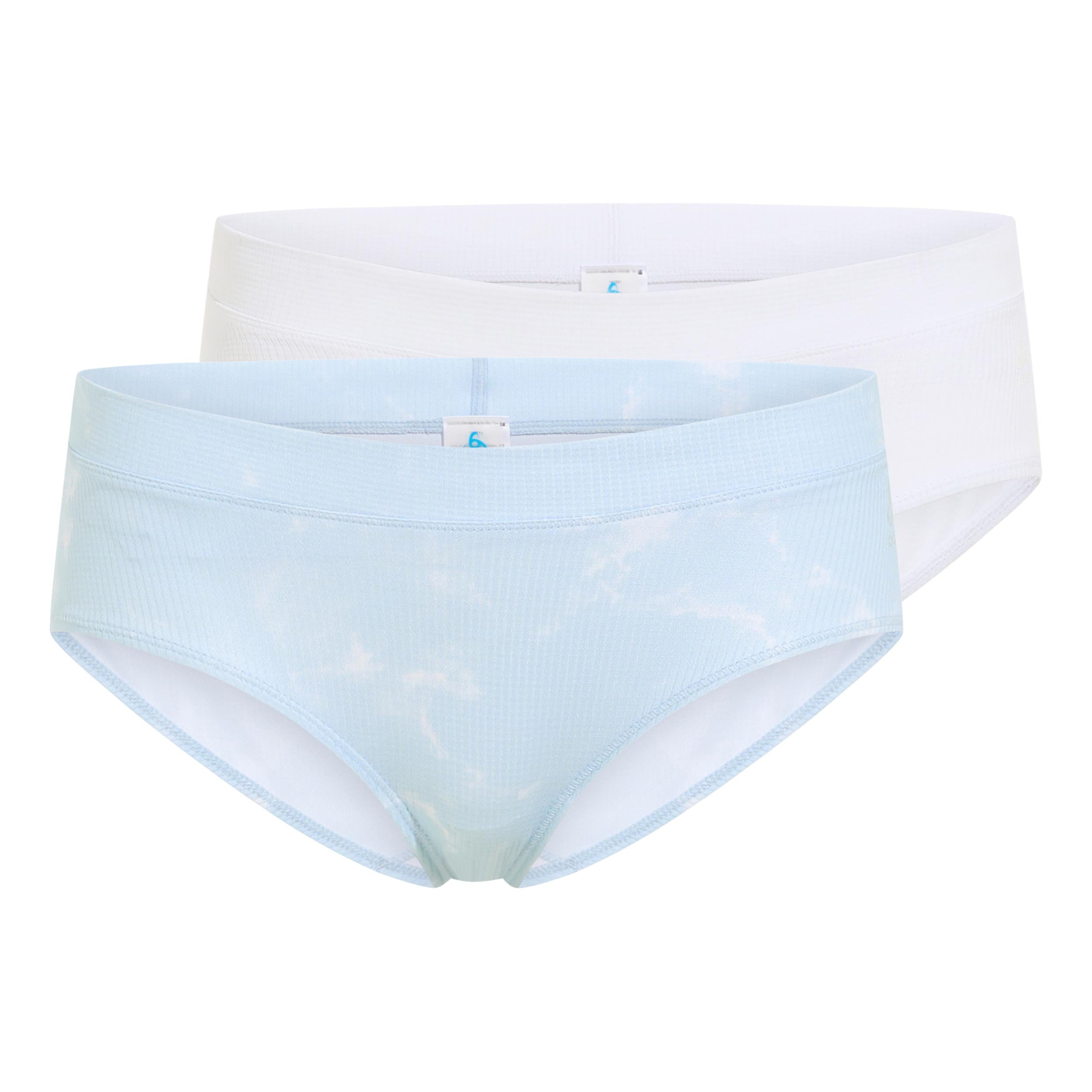 Odlo Active Light Graphic 2 pack Panty Dames-lichtblauw, wit