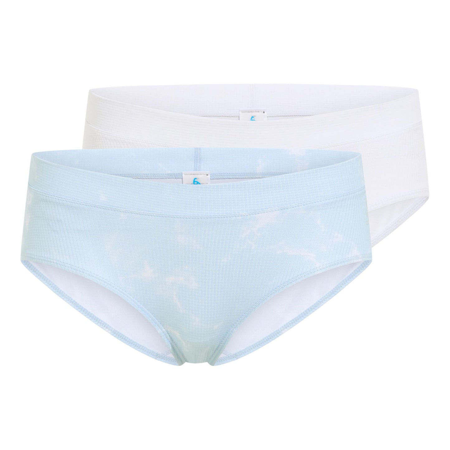 Odlo Active Light Graphic 2 pack Panty Dames-lichtblauw, wit