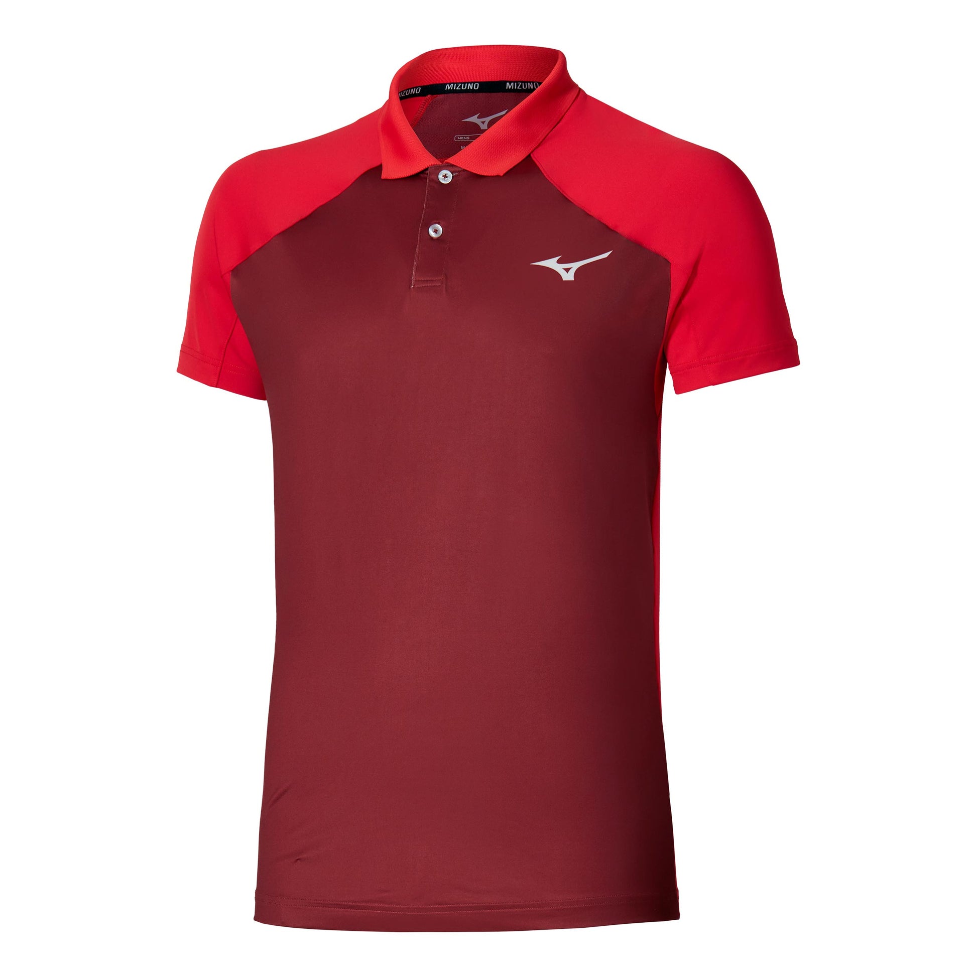 Mizuno Polo Heren-donkerrood, rood