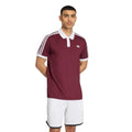 Classics Polo Heren - wijnrood, wit