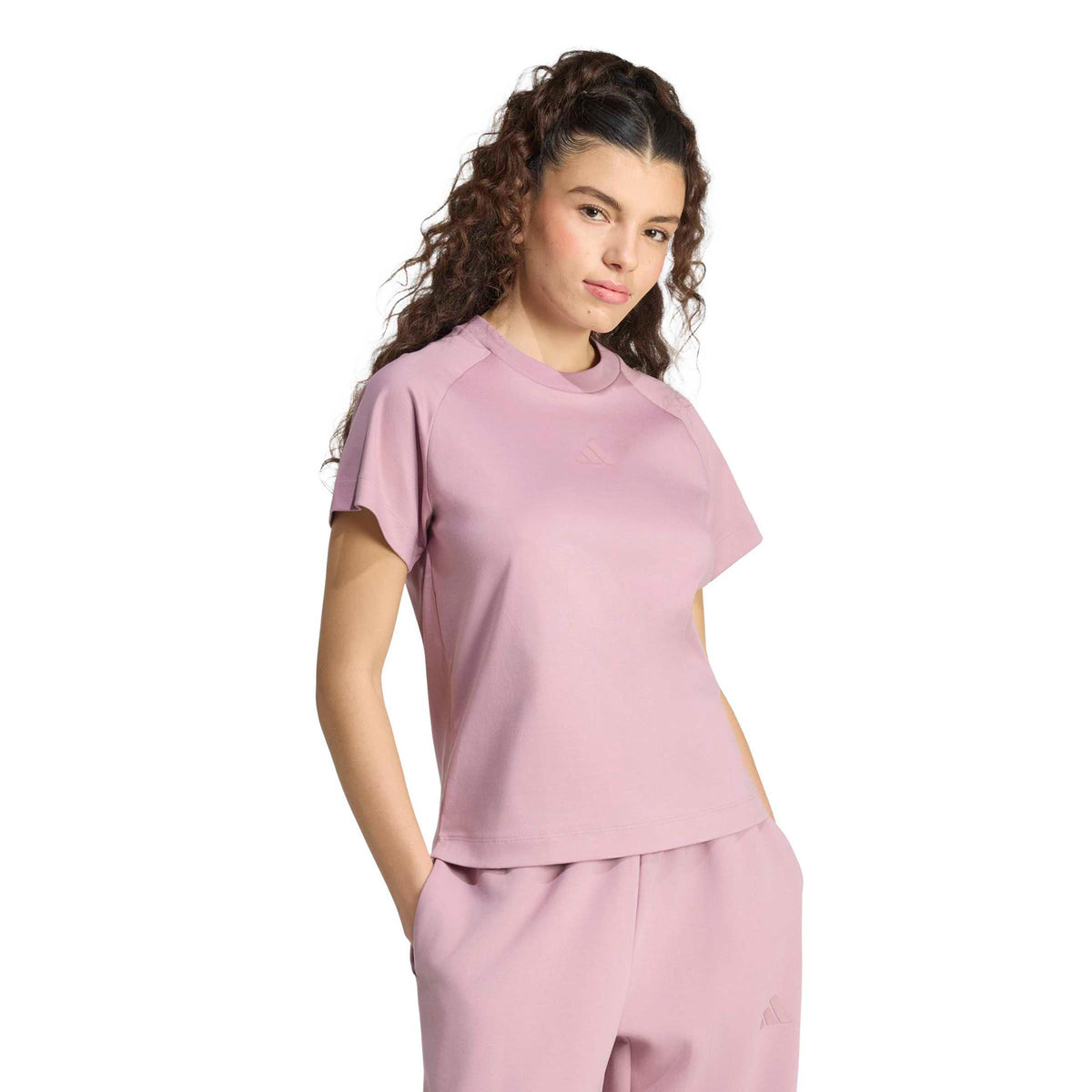 adidas Regular T-shirt Dames - mauve