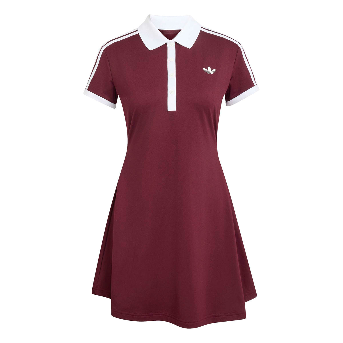 adidas Classics Jurk Dames - wijnrood, wit