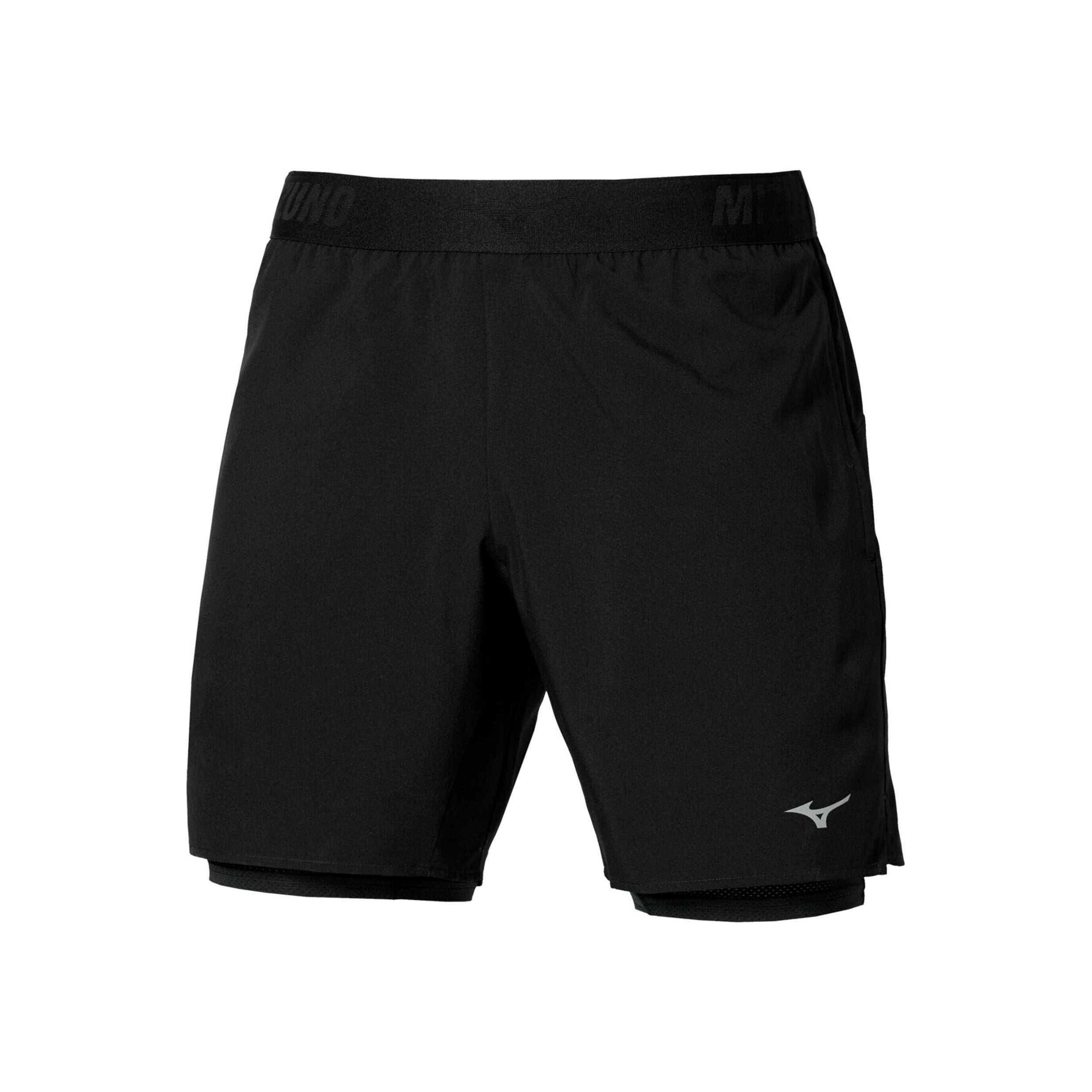 Mizuno Core 2in1 7.5in Hardloopshorts Heren - zwart