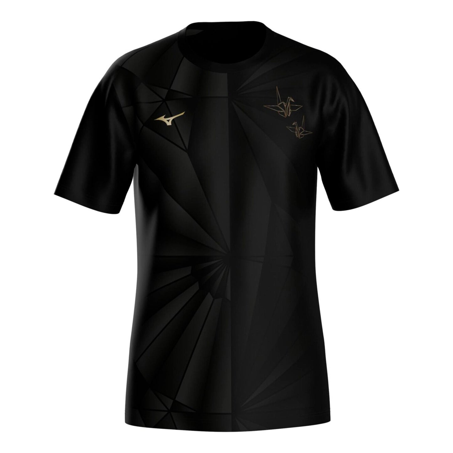 Mizuno Active DryAeroFlow Graphic  Hardloopshirt Heren - zwart, goud