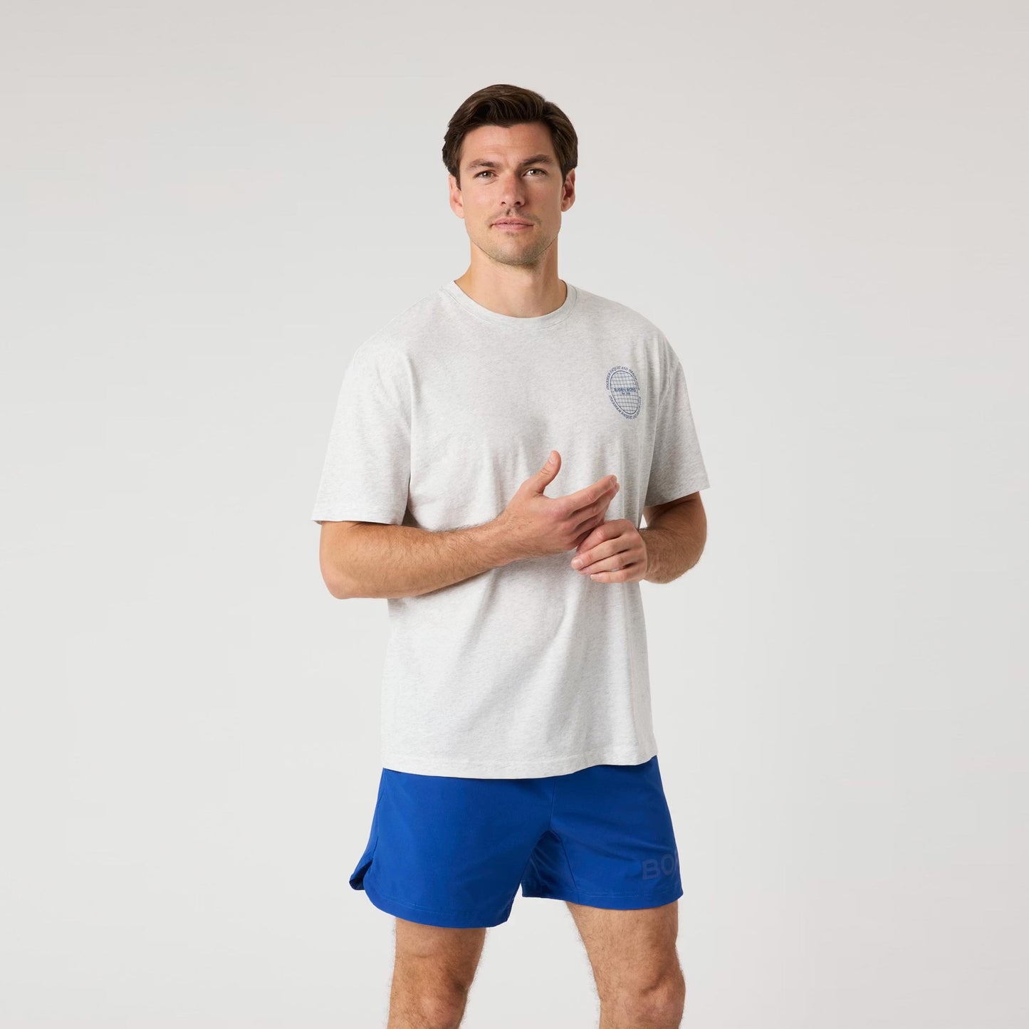 Björn Borg Ace Oversized T-shirt Heren - lichtgrijs