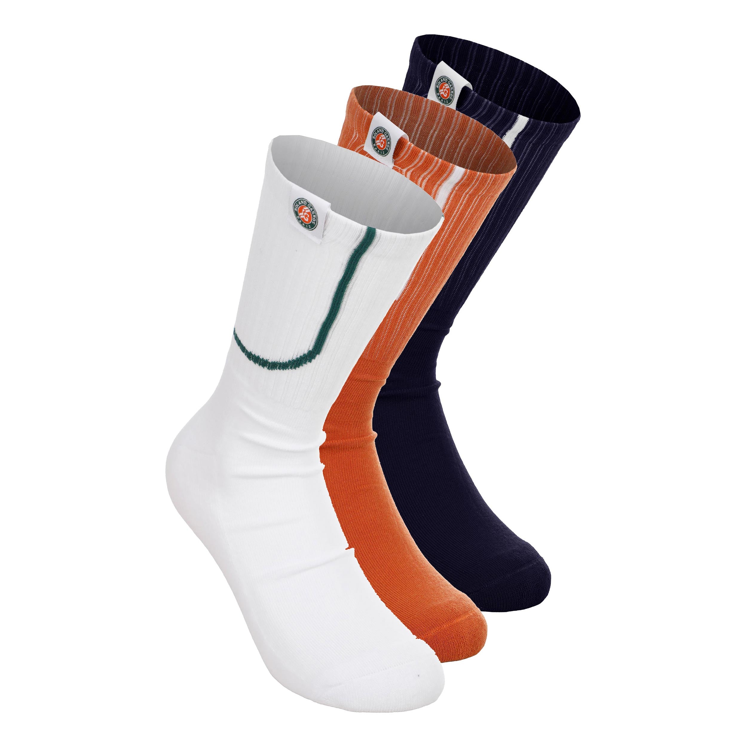 Roland Garros Tennissokken Verpakking 3 stuks Unisex - wit, donkerblauw