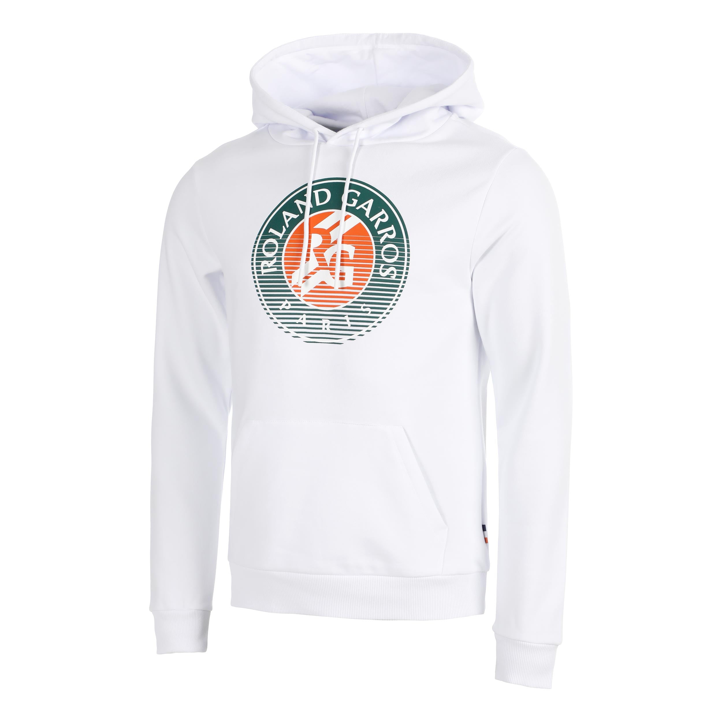 Roland Garros Big Logo Sweater met capuchon Heren - wit