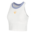 Memories Rib Crop Tanktop Dames - crème