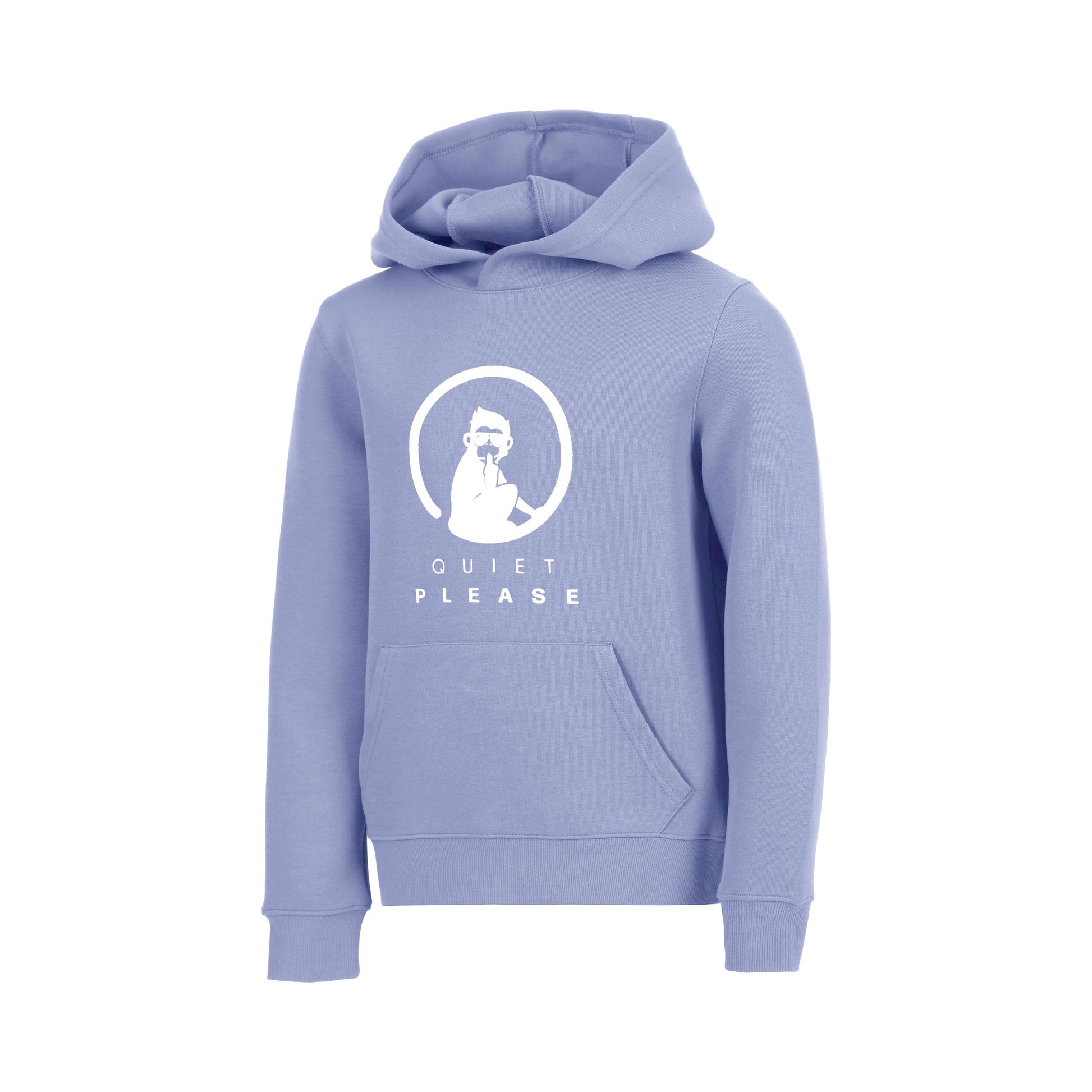 Quiet Please Glow Baseline Logo Sweater met capuchon Jongens - blauw