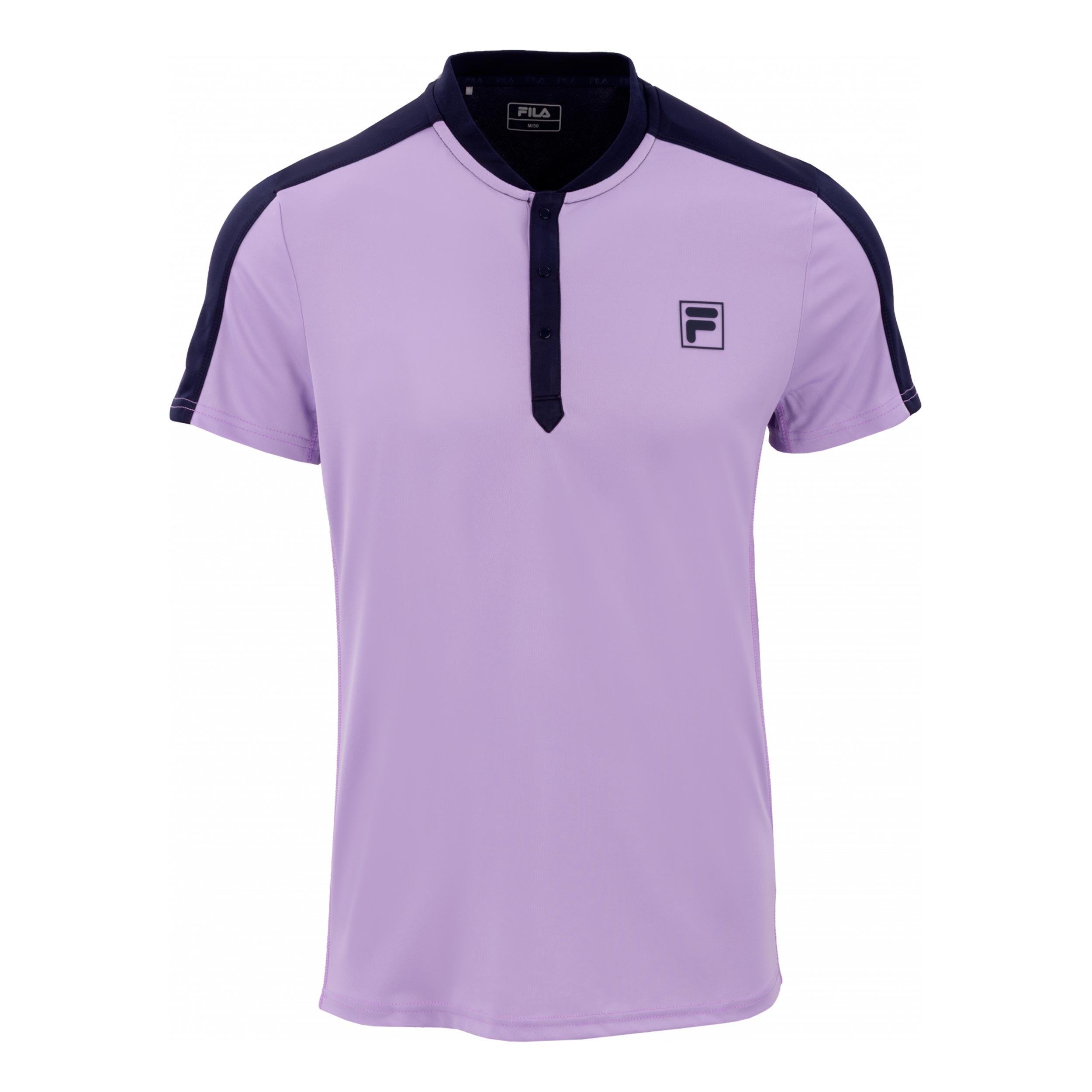 Fila Henley Taavi T-shirt Heren - mauve, donkerblauw