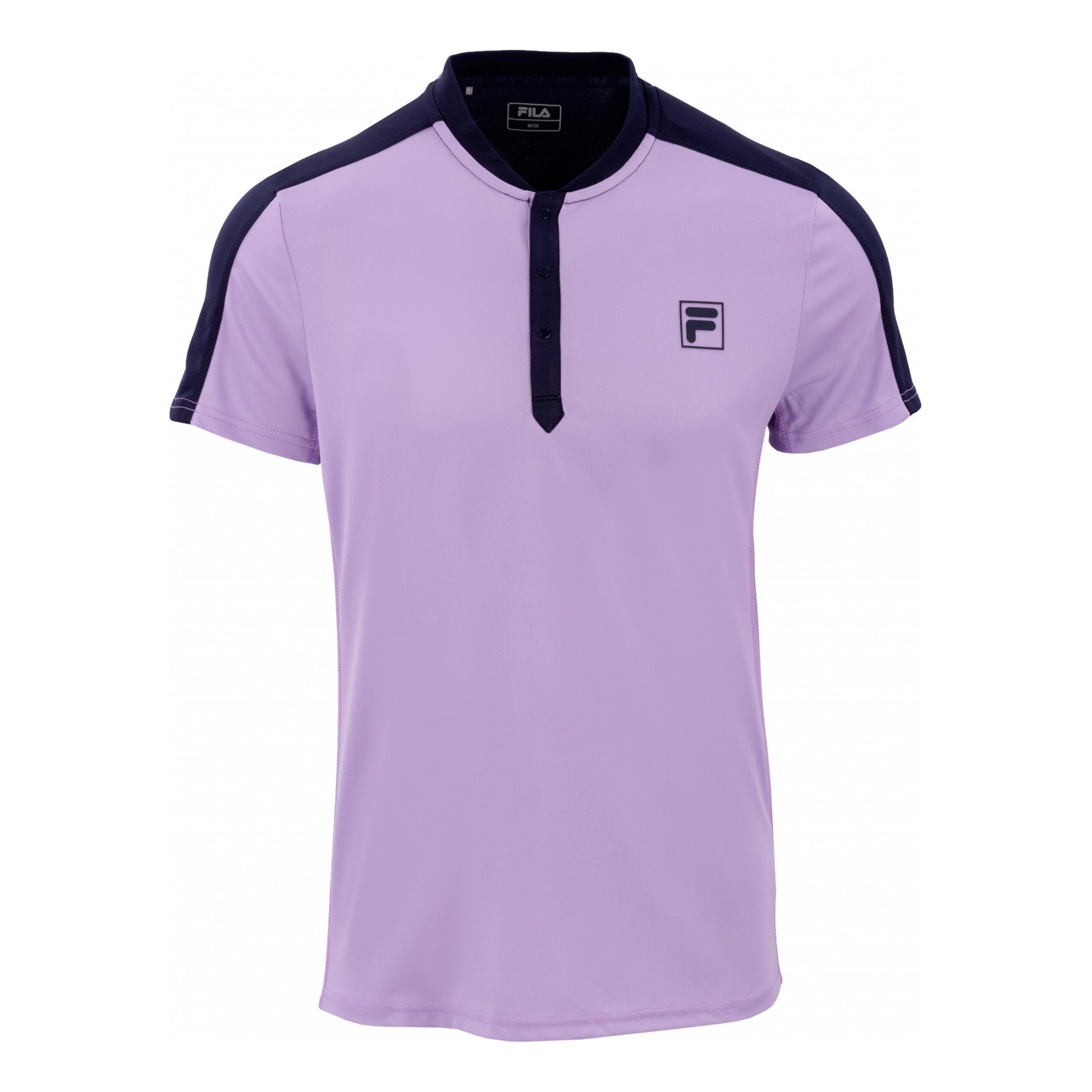 Fila Henley Taavi T-shirt Heren - mauve, donkerblauw