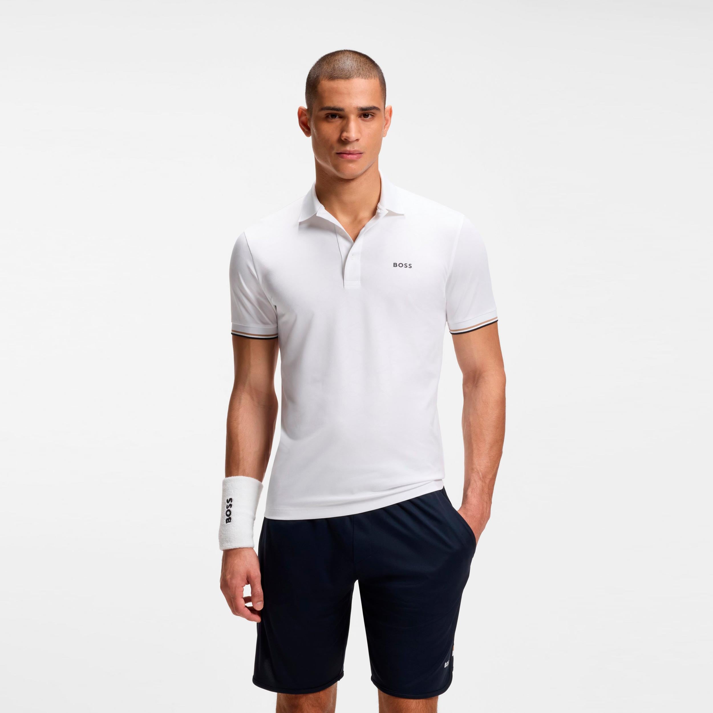 BOSS Game 1 Polo Heren - wit