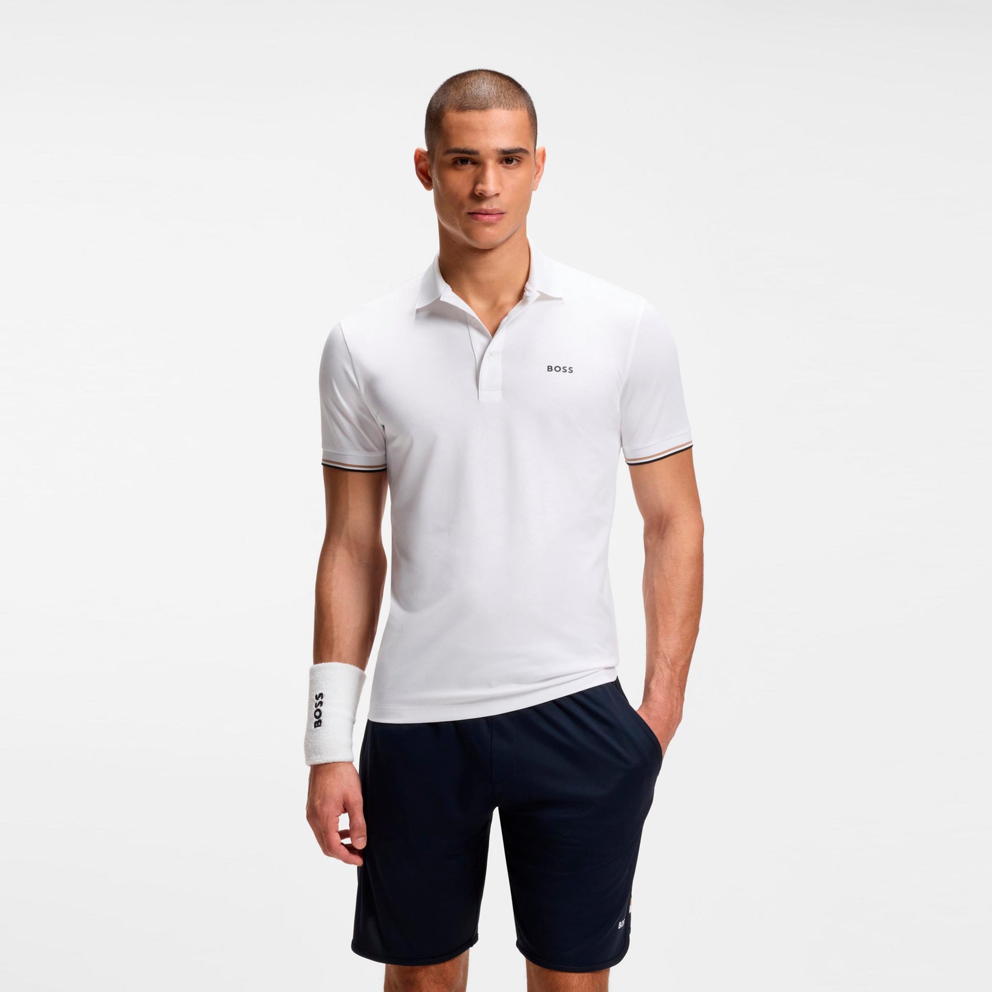 BOSS Game 1 Polo Heren - wit