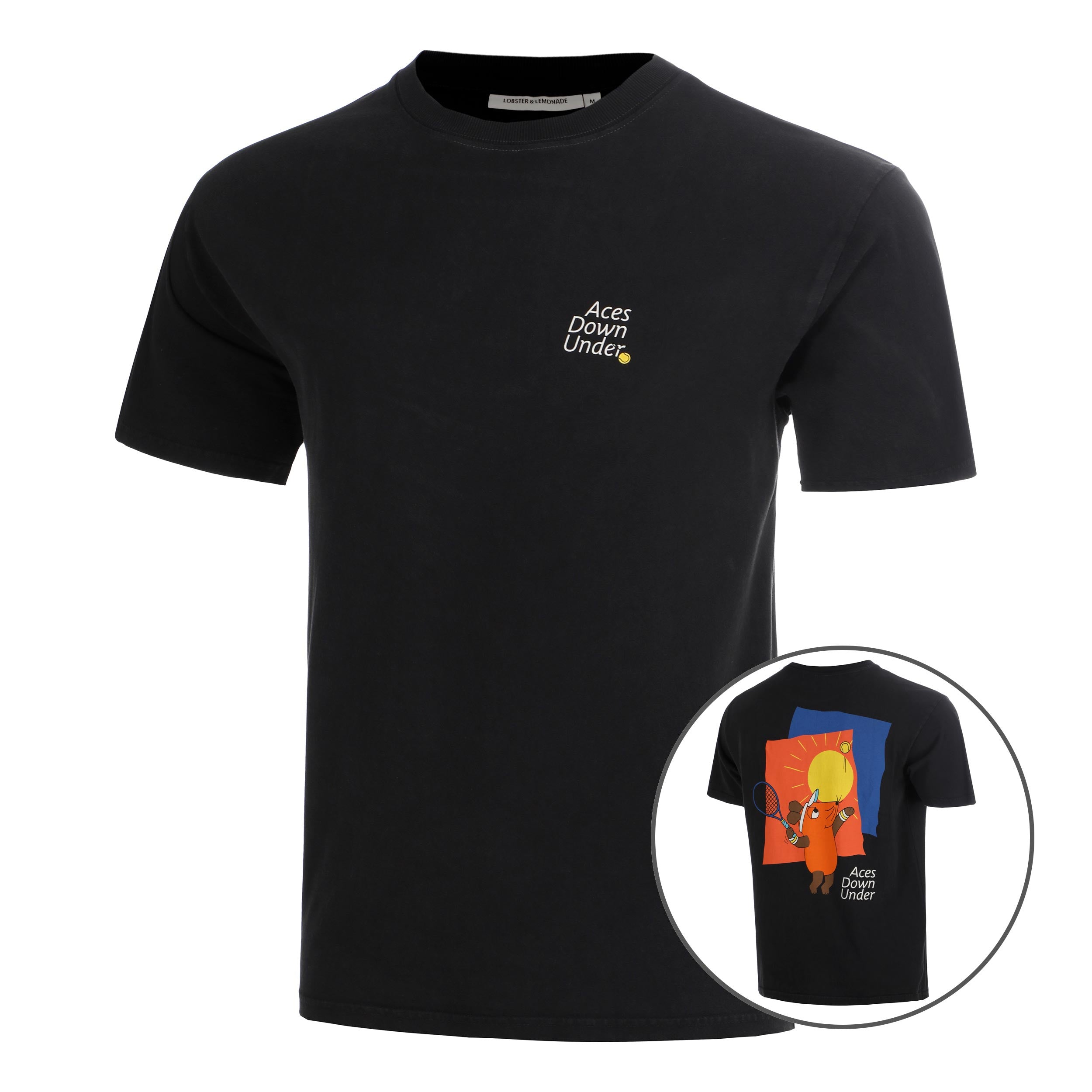 Lobster & Lemonade Maus Aces Down Under – '89 Band T-shirt Unisex - zwart