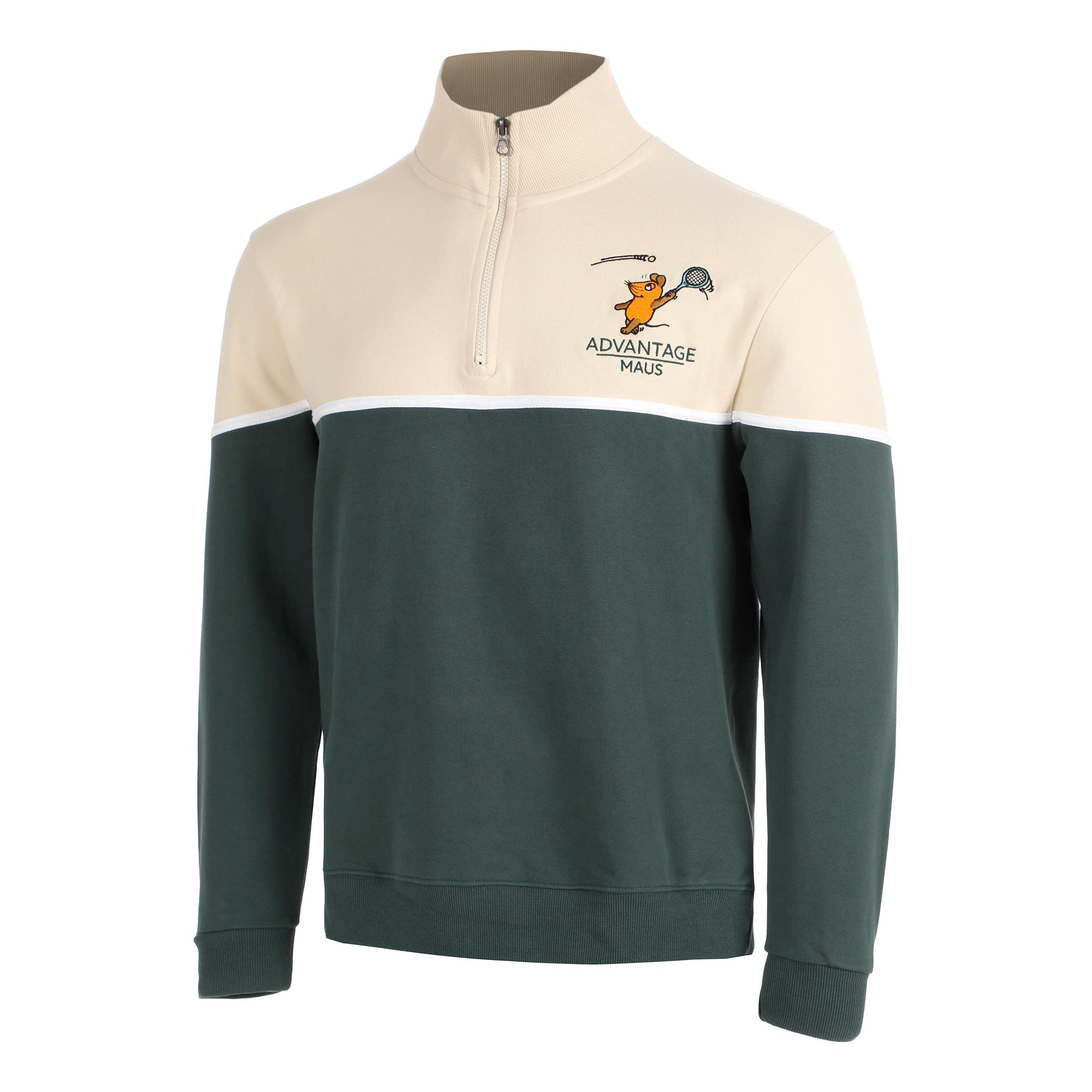 Lobster & Lemonade Maus Tennis Sweatshirt Unisex - crème, groen