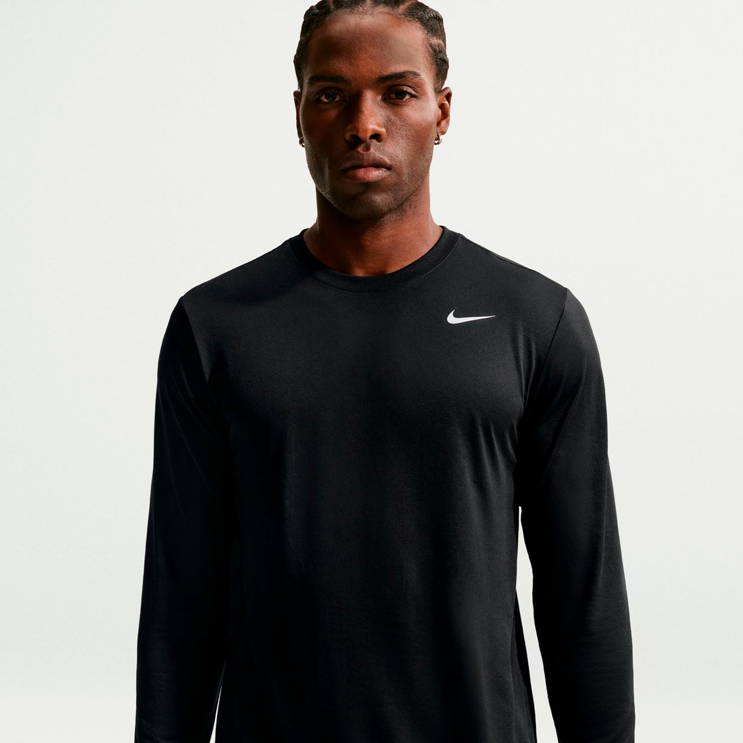 Nike Dri-Fit Longsleeve Heren - zwart