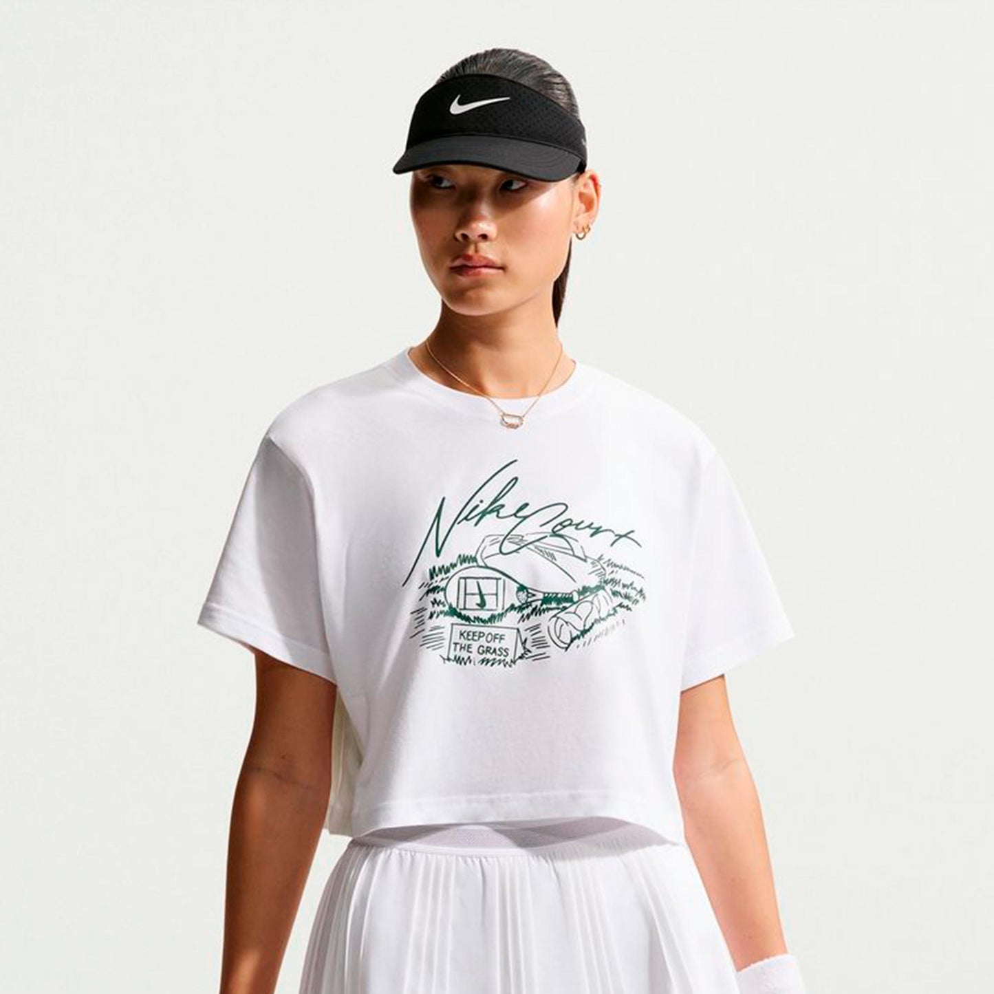 Nike Slam Crop T-shirt Dames - wit