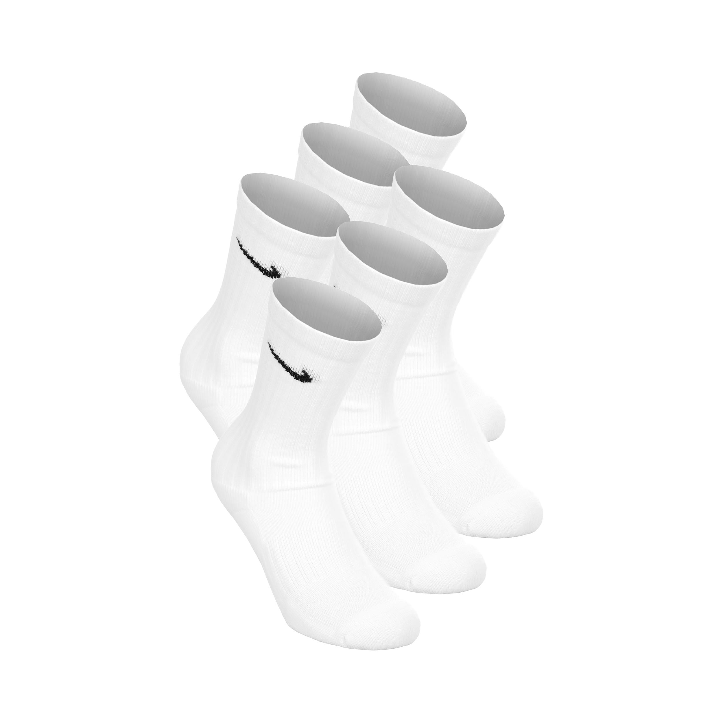 Nike Everyday Crew Tennissokken Verpakking 6 stuks Kinderen - wit, zwart