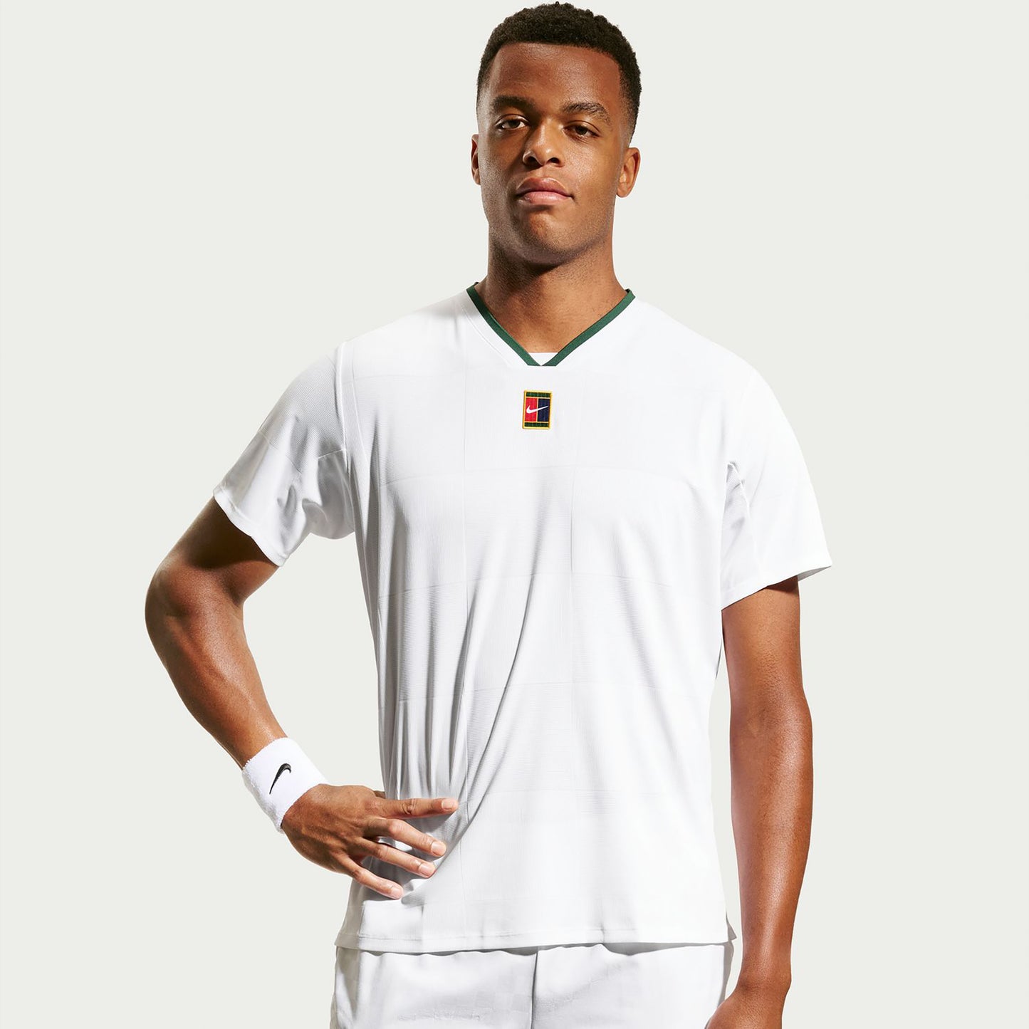 Nike Court Dri-Fit Advantage Slam T-shirt Heren - wit, groen