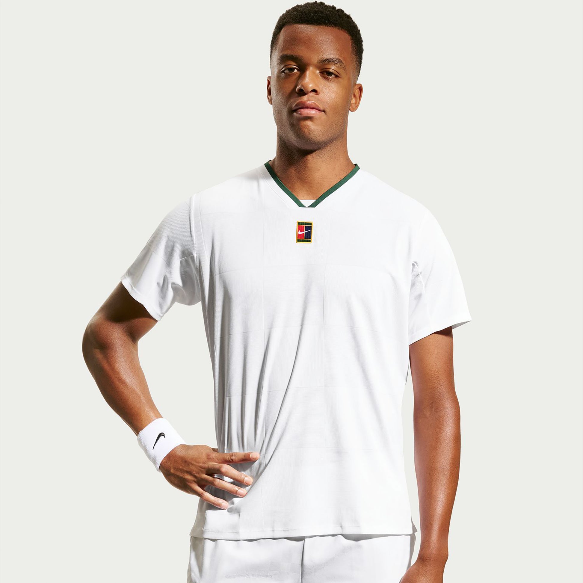 Nike Court Dri-Fit Advantage Slam T-shirt Heren - wit, groen