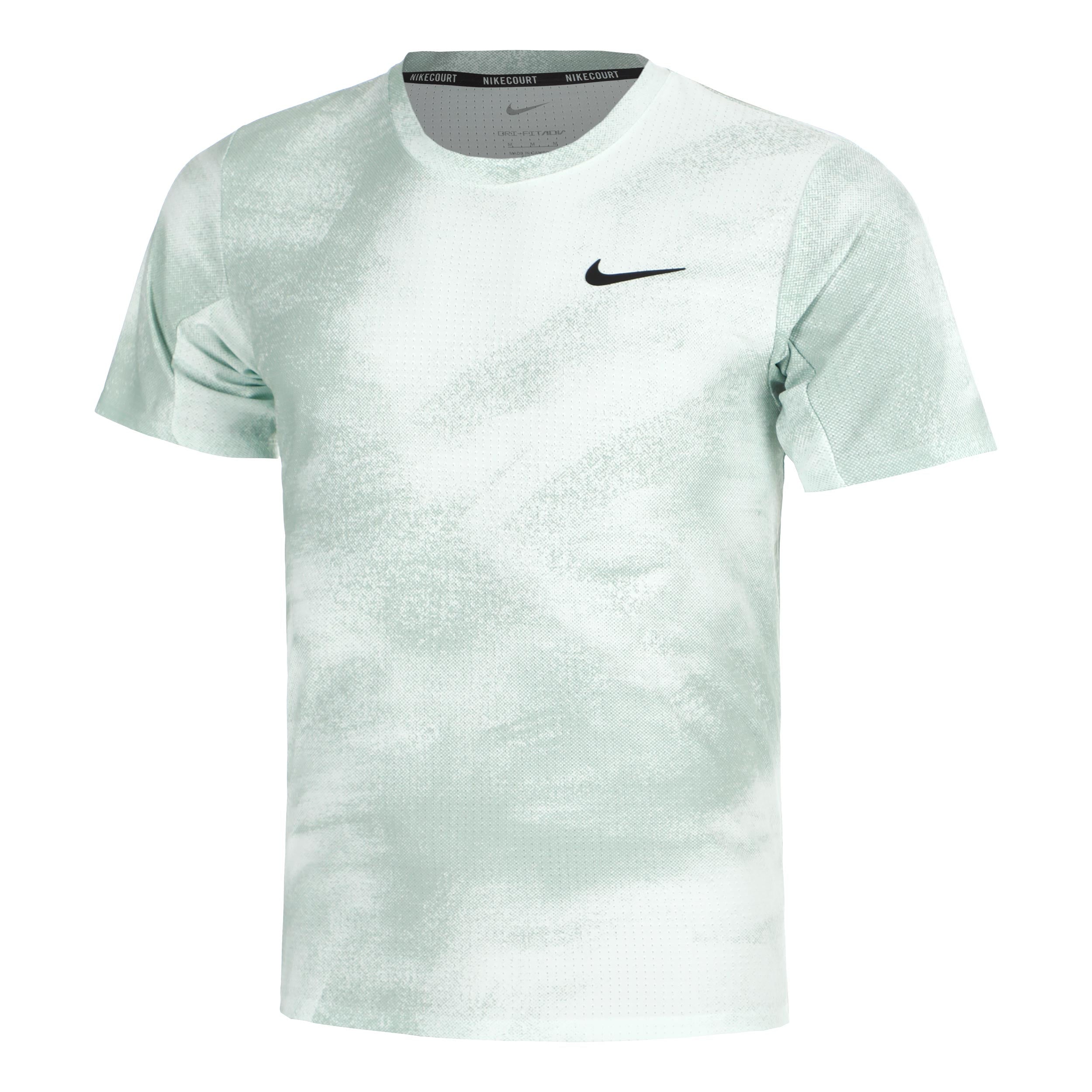 Nike Court Dri-Fit Advantage Slam T-shirt Heren - mint, zwart
