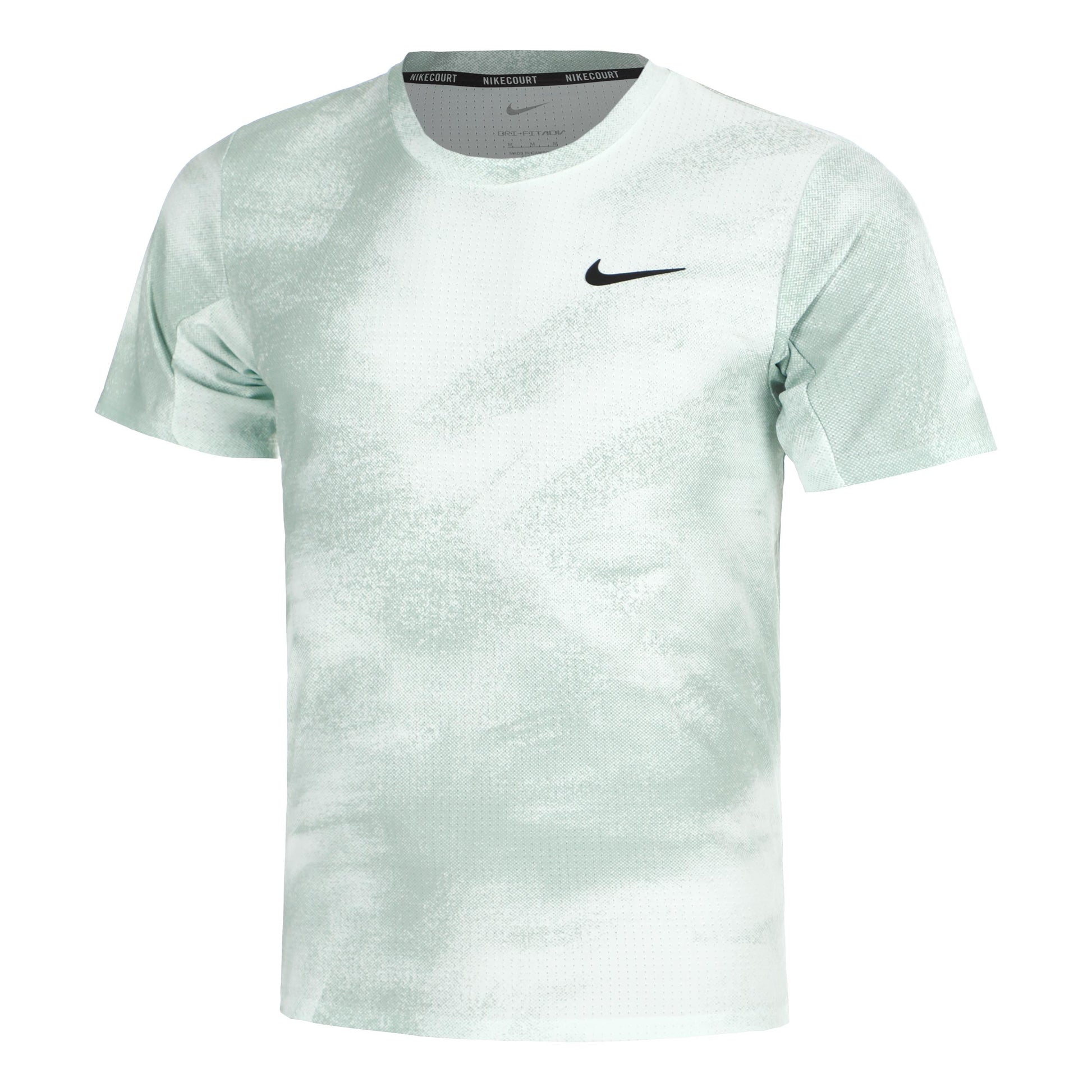 Nike Court Dri-Fit Advantage Slam T-shirt Heren - mint, zwart