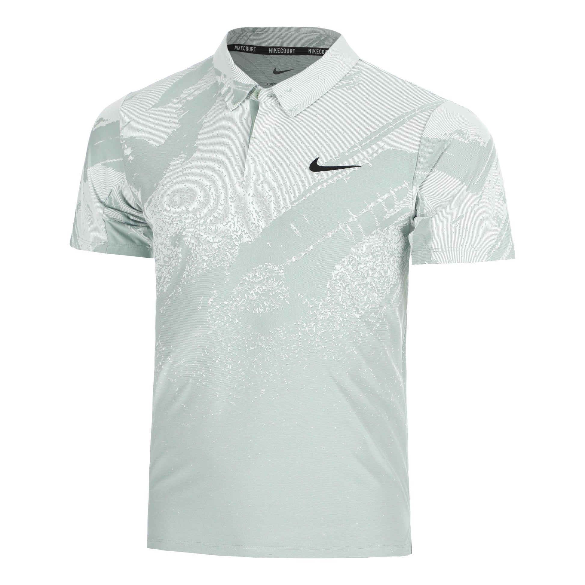 Nike Court Dri-Fit Advantage Slam Polo Heren - grijsgroen, zwart